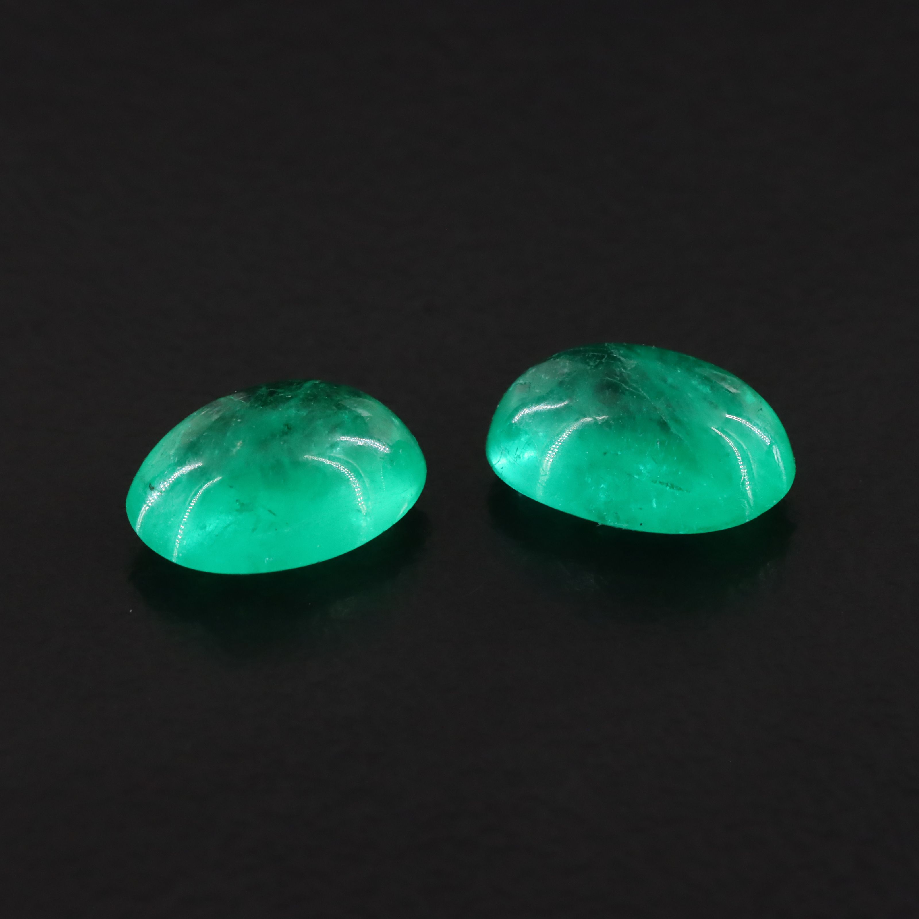 Loose 2.77 CTW Matched Pair Emeralds