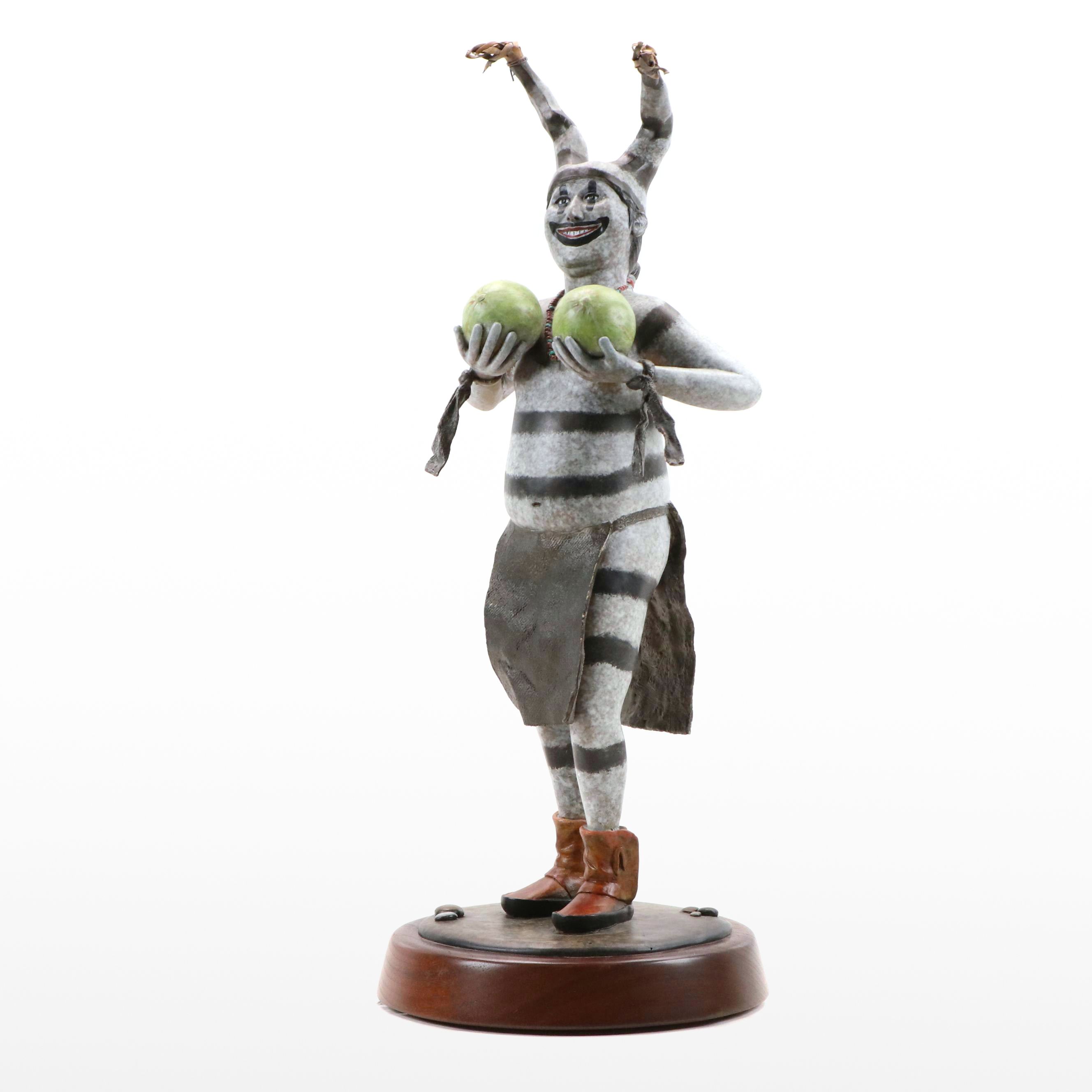 Joe Cajero Jr. Bronze Statue of Koshare Pueblo Clown