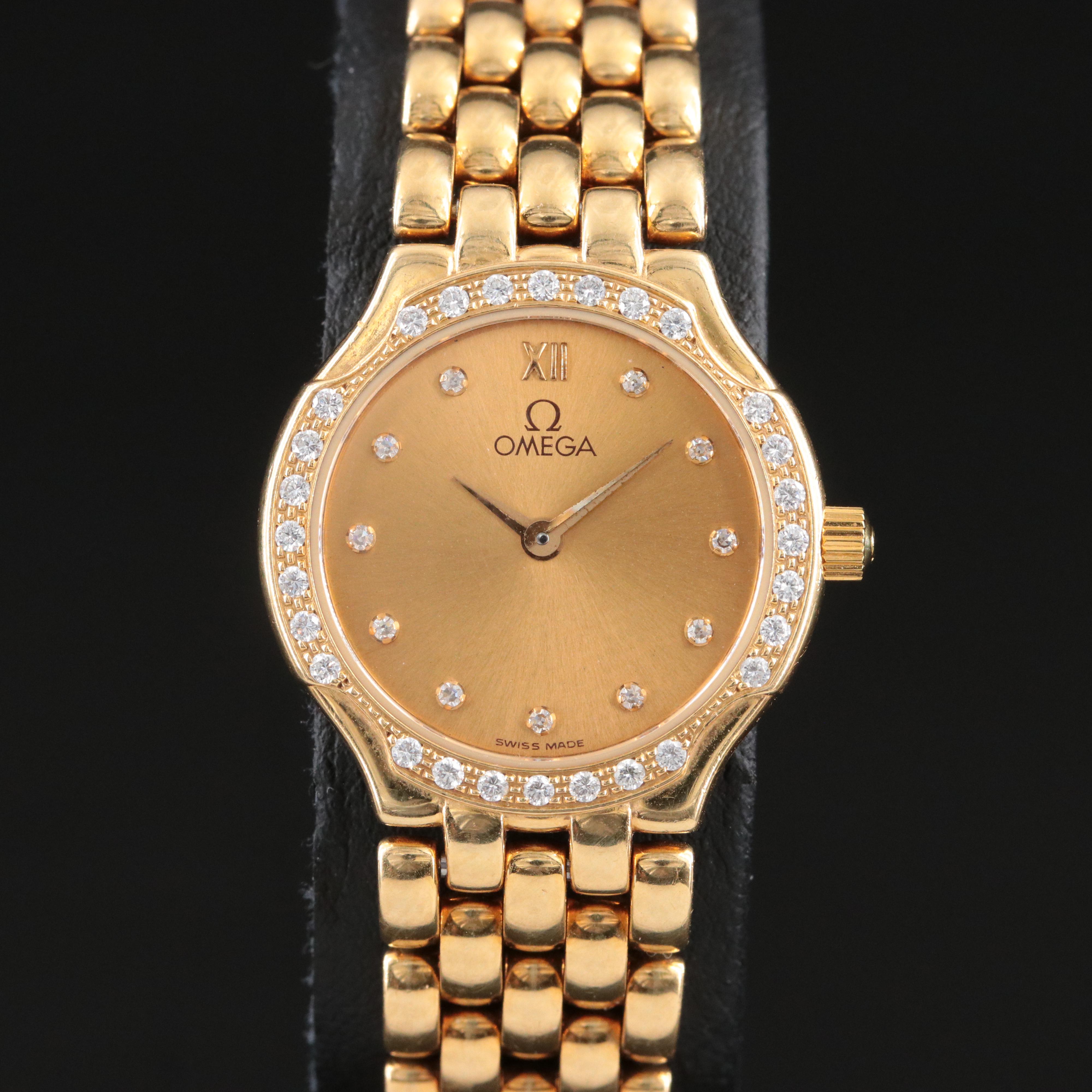 Omega DeVille Vasarely 18K Diamond Watch