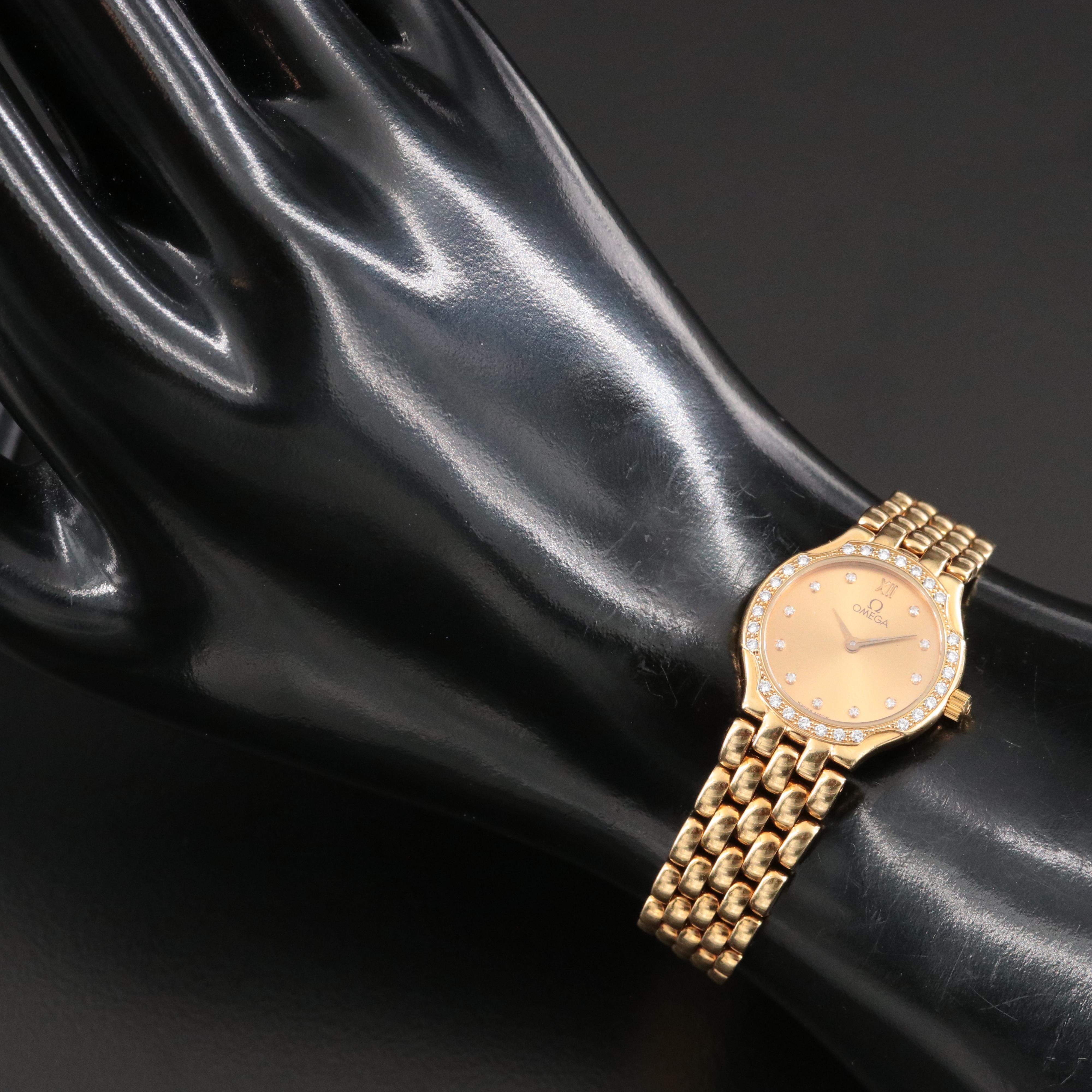 Omega DeVille Vasarely 18K Diamond Watch