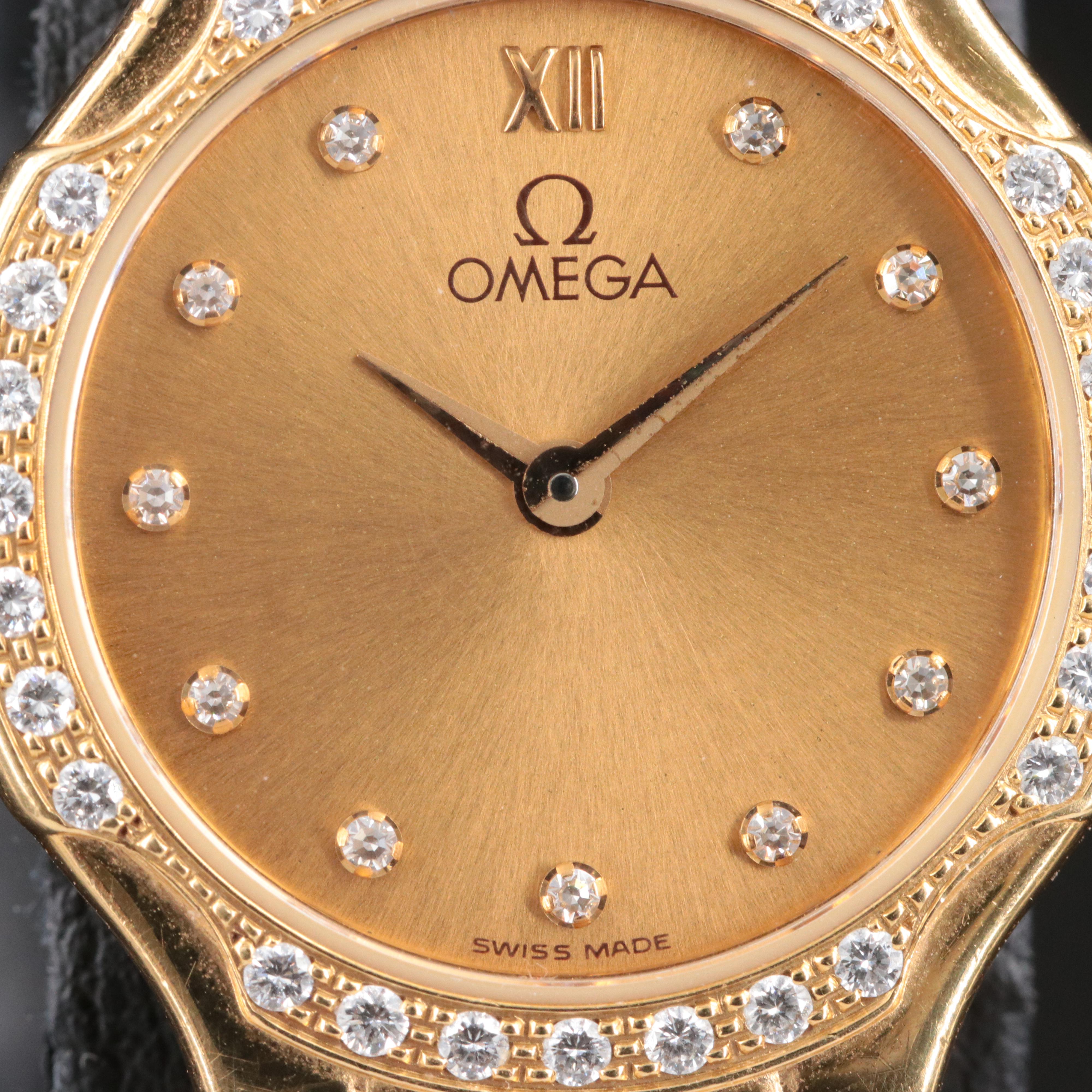 Omega DeVille Vasarely 18K Diamond Watch