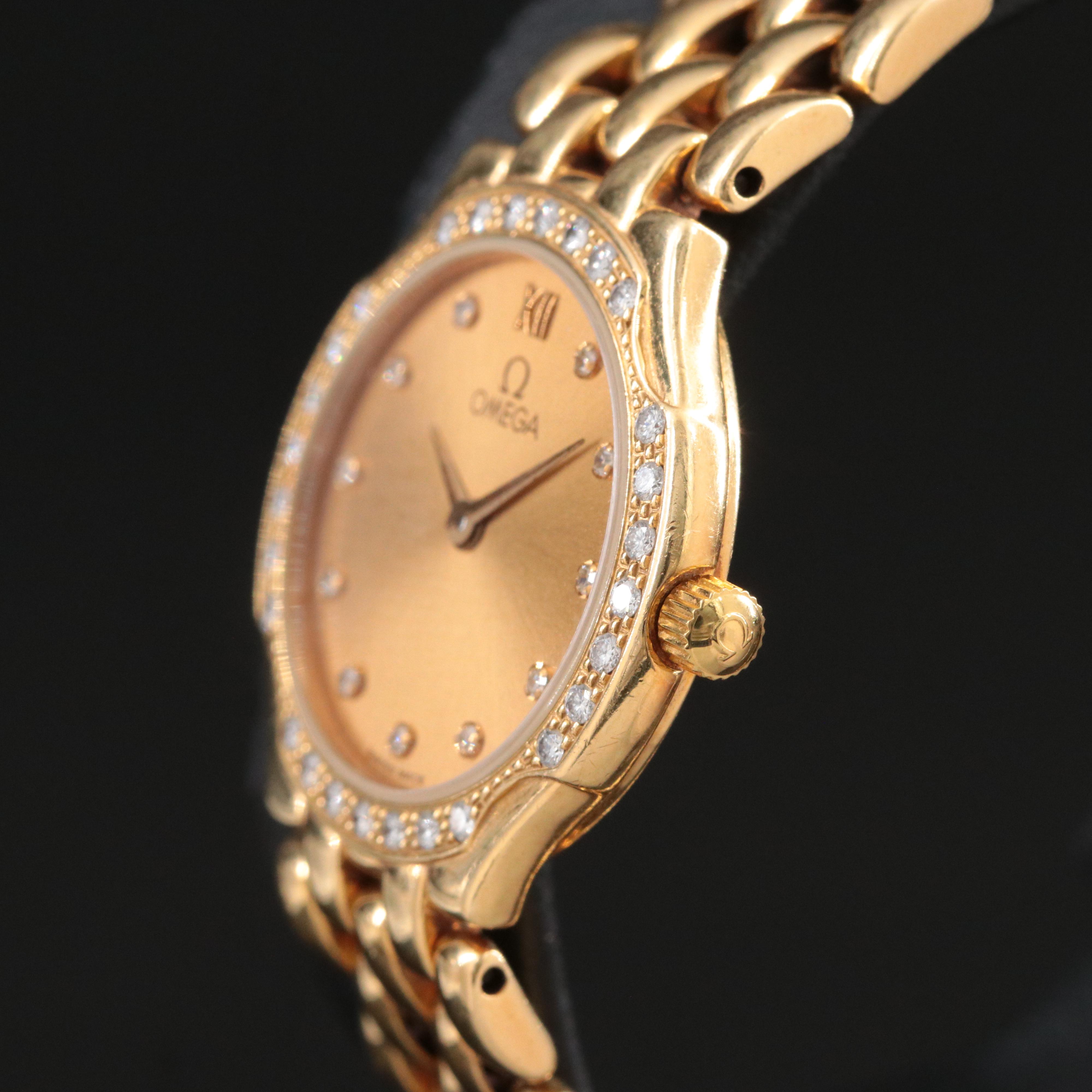 Omega DeVille Vasarely 18K Diamond Watch