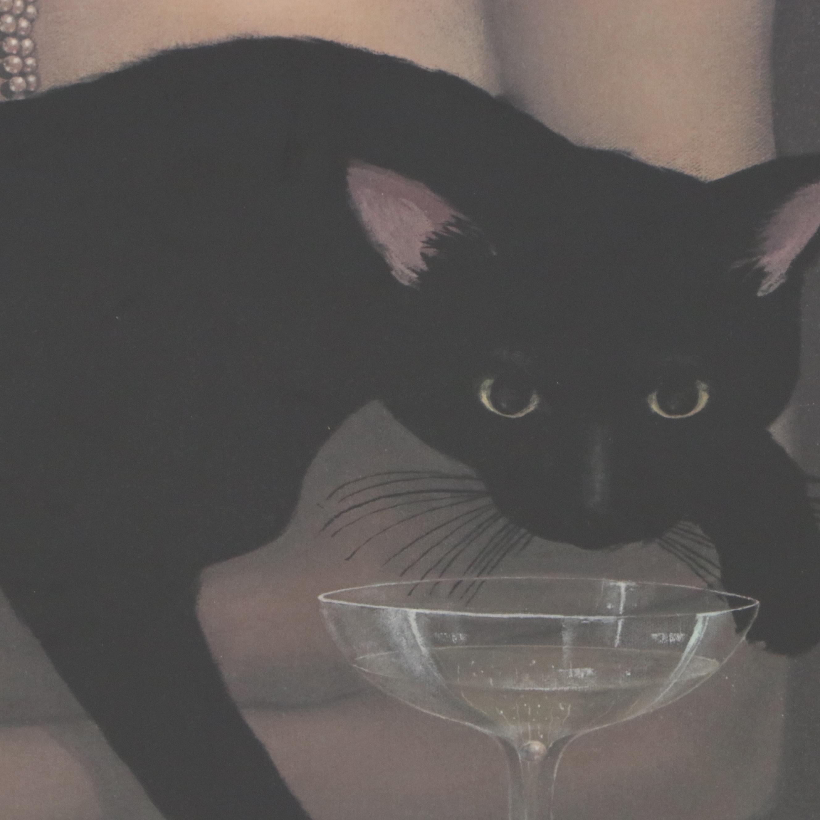 1/2 Jane Whiting Chrzanoska Offset Lithograph "Solitaire", 21st Century