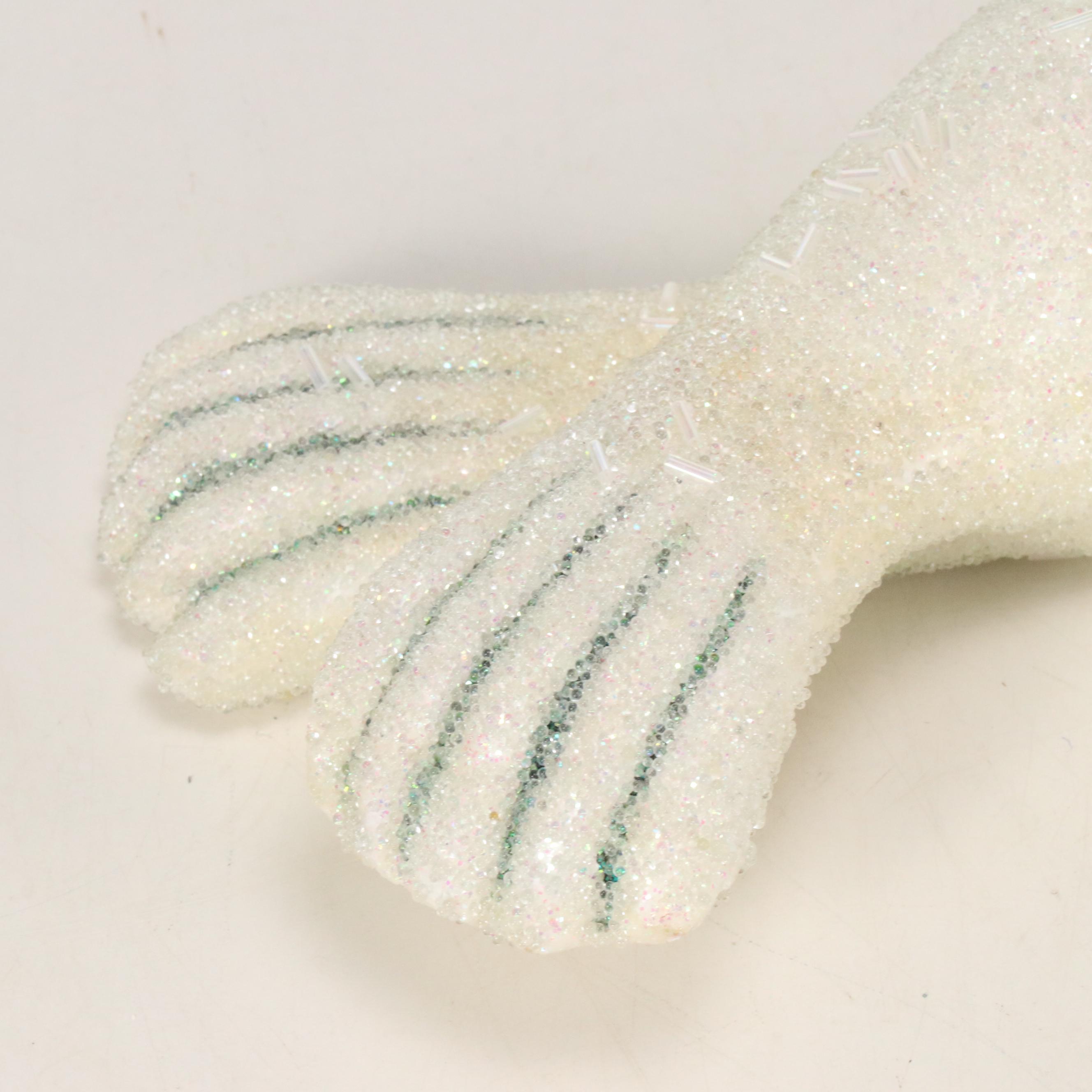 Handcrafted Papier-Mâché Polar Bear with Penguin and Other Textured Seal