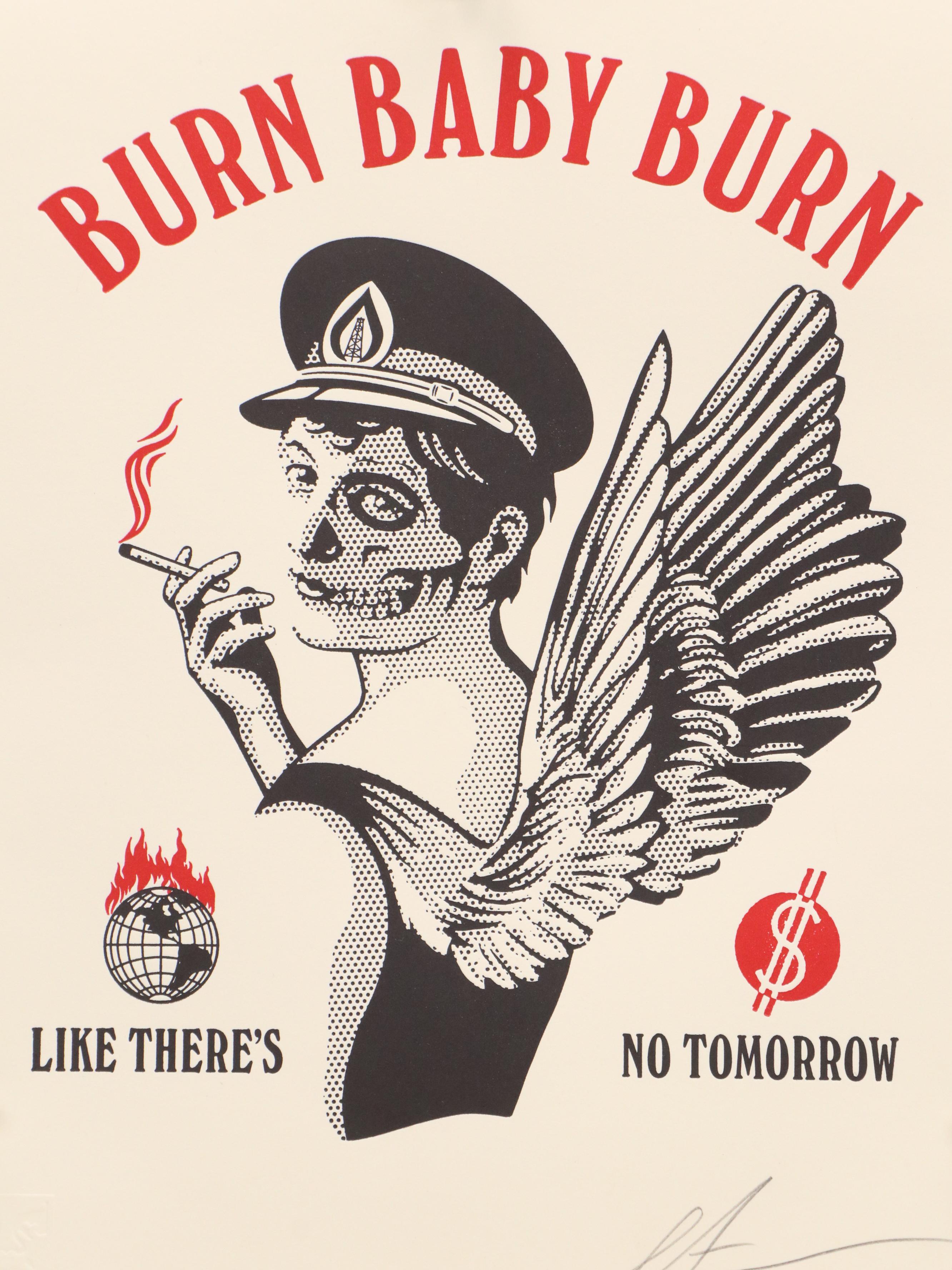 Shepard Fairey Serigraph "Burn Baby Burn"