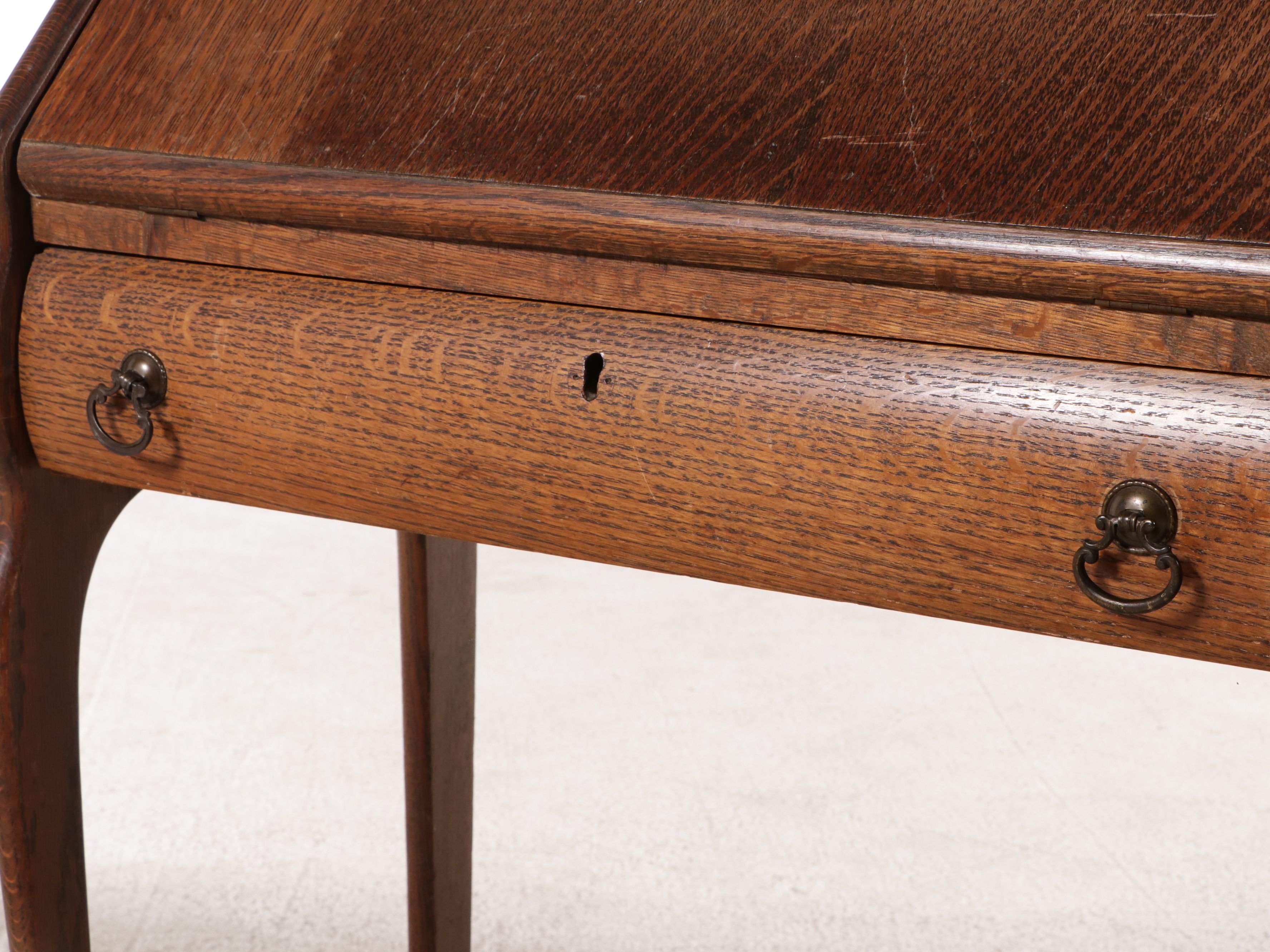 Oak Slant Front Writing Desk, Early 20th Century