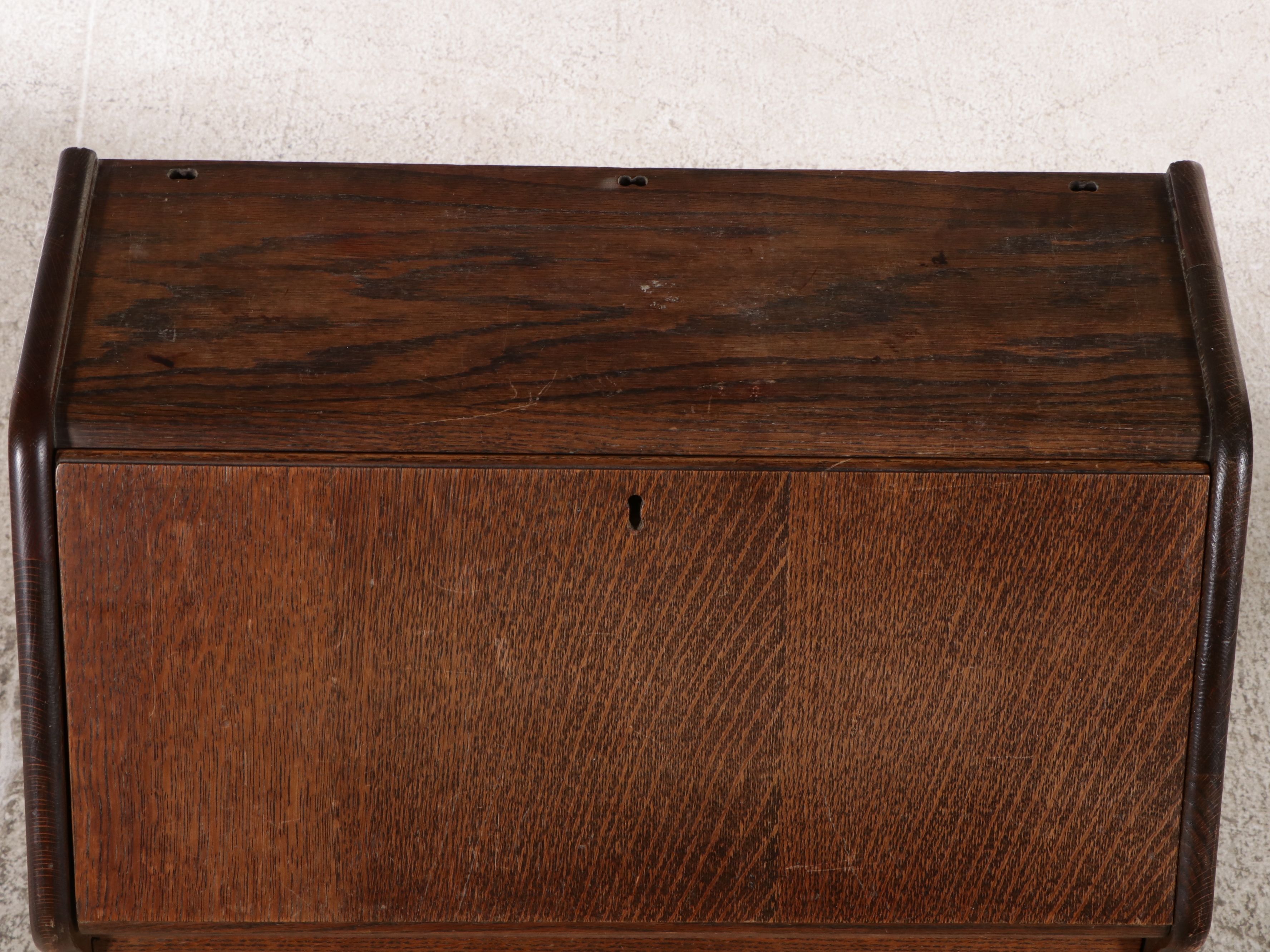 Oak Slant Front Writing Desk, Early 20th Century