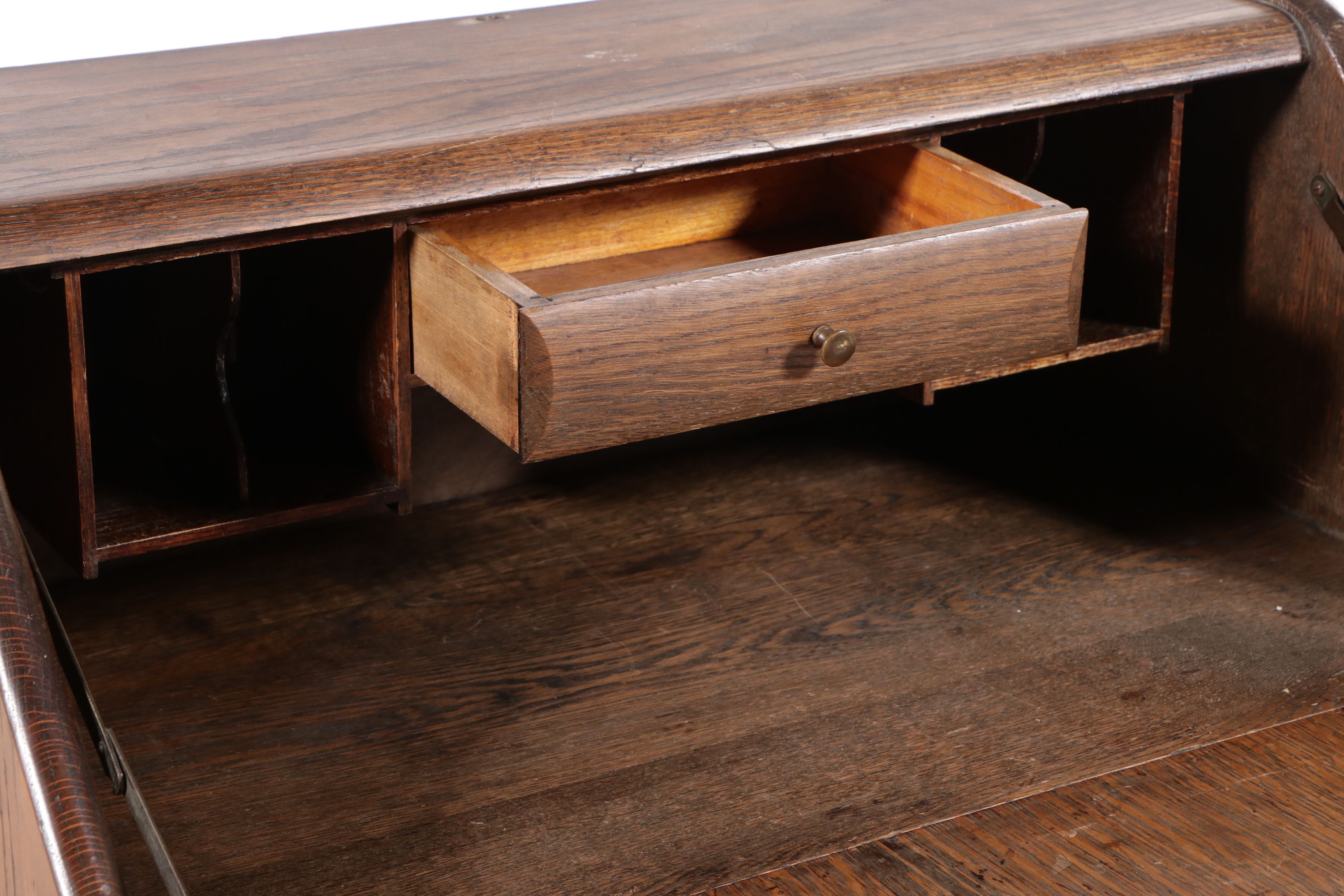 Oak Slant Front Writing Desk, Early 20th Century