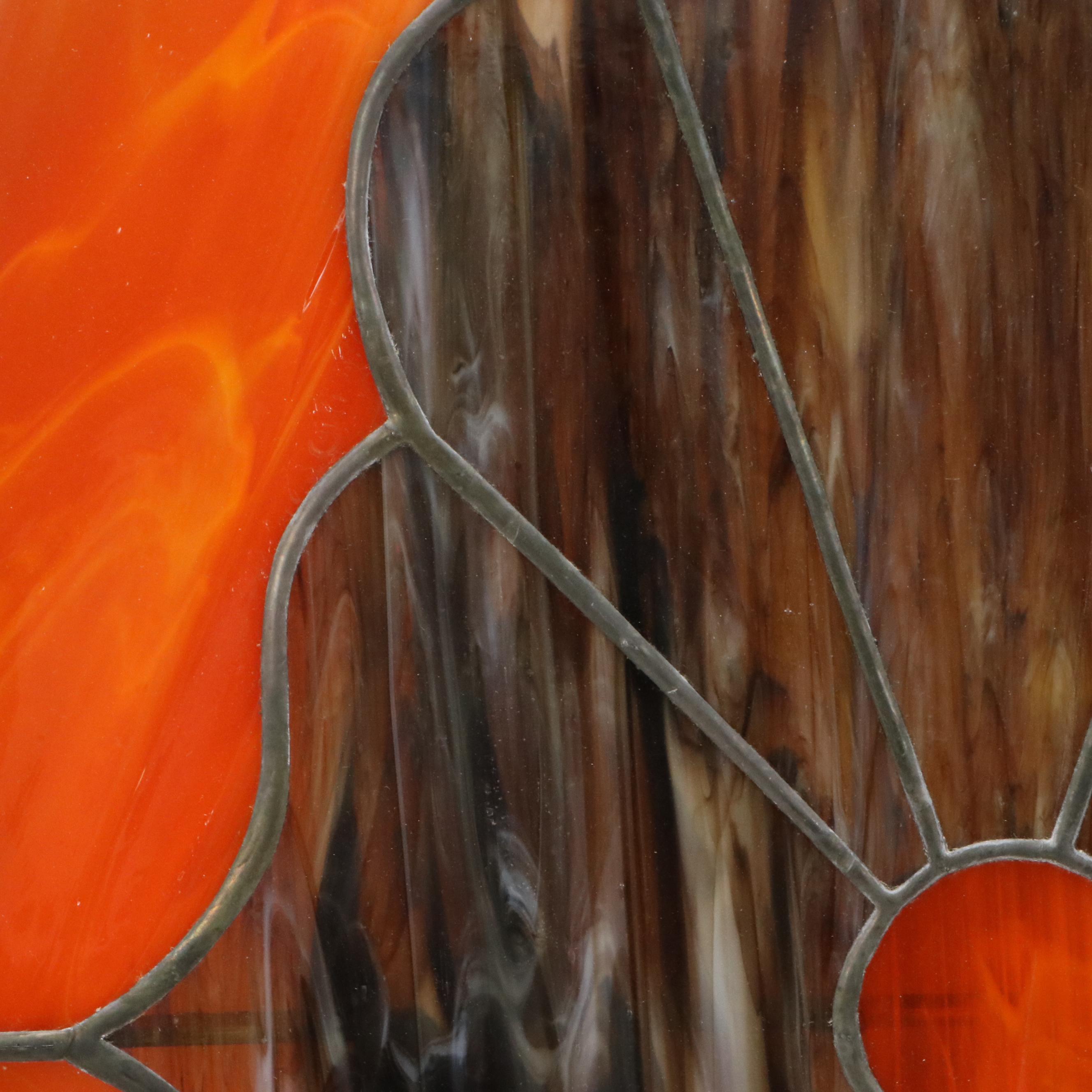 Pair of Leaded Stained Glass Windows