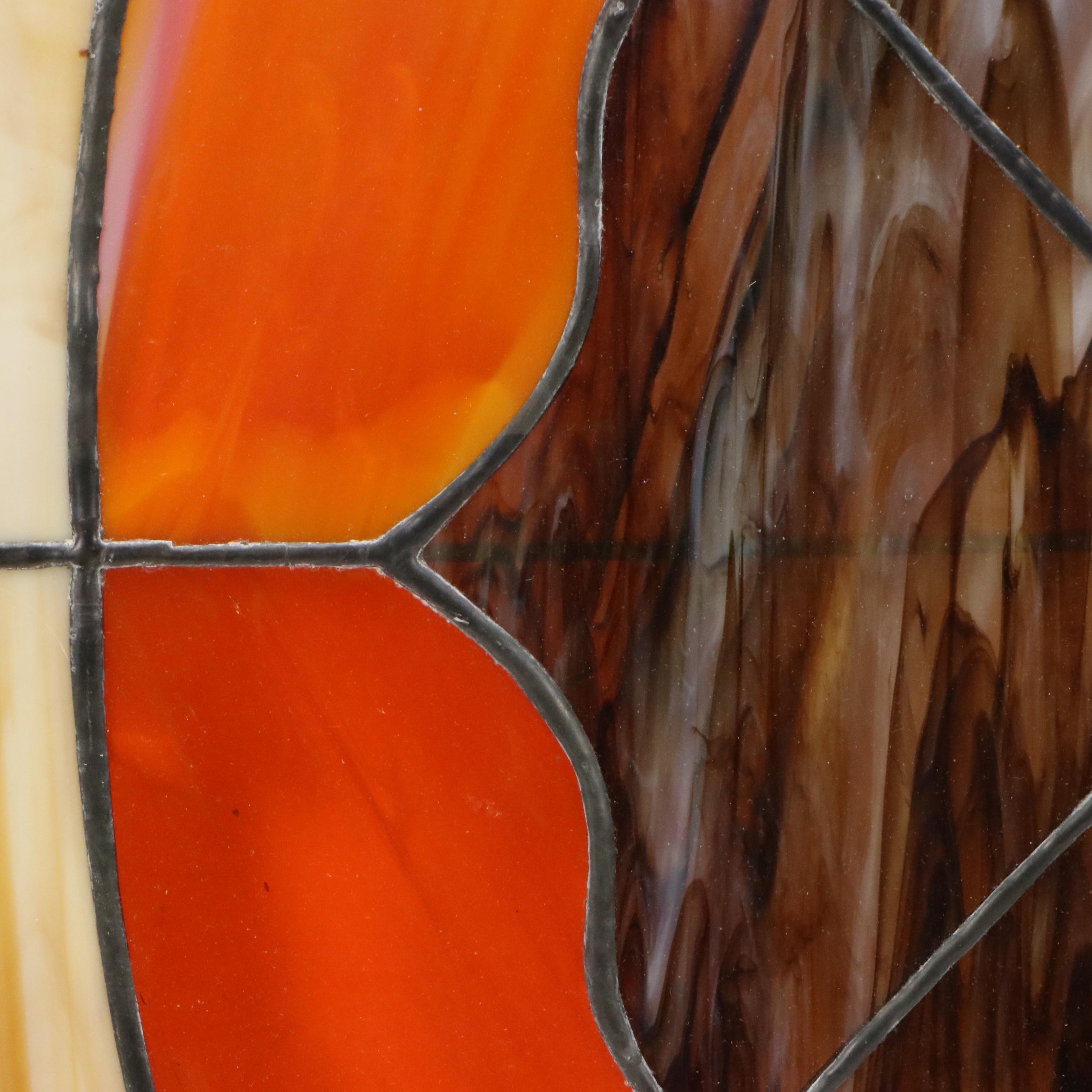 Pair of Leaded Stained Glass Windows