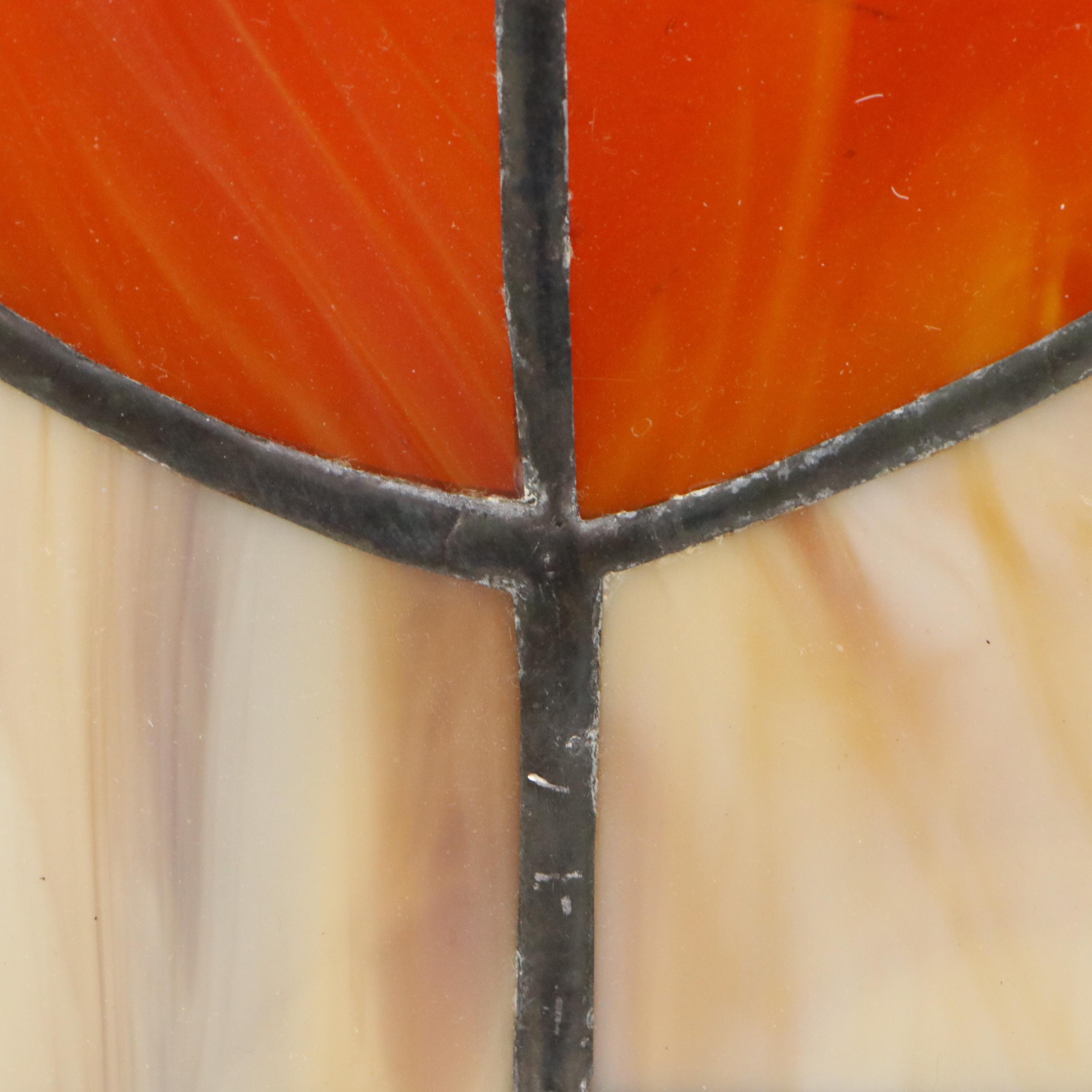 Pair of Leaded Stained Glass Windows