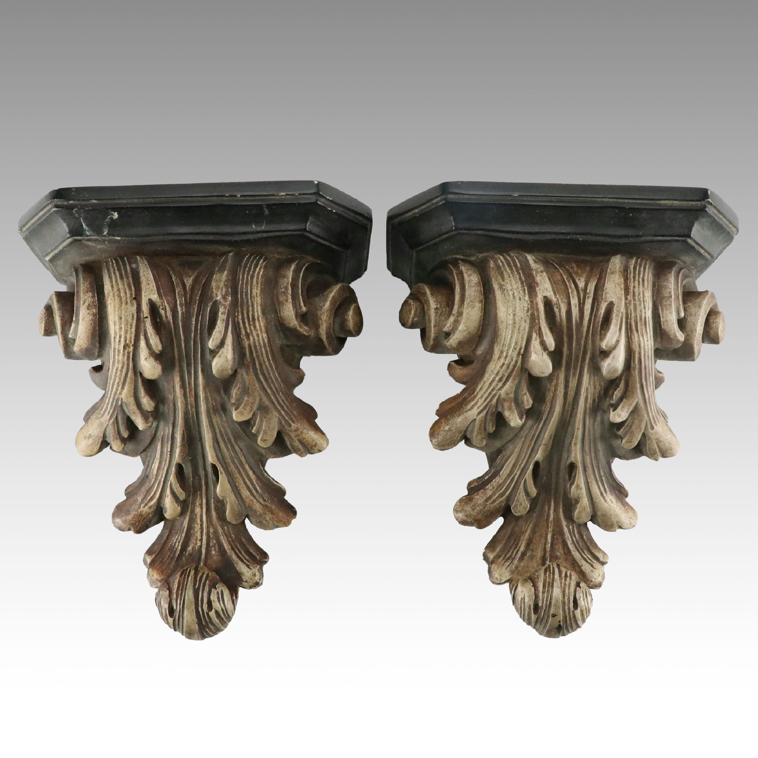 Clifford Art Studio Painted Composite Tuscan Style Corbel Shelves