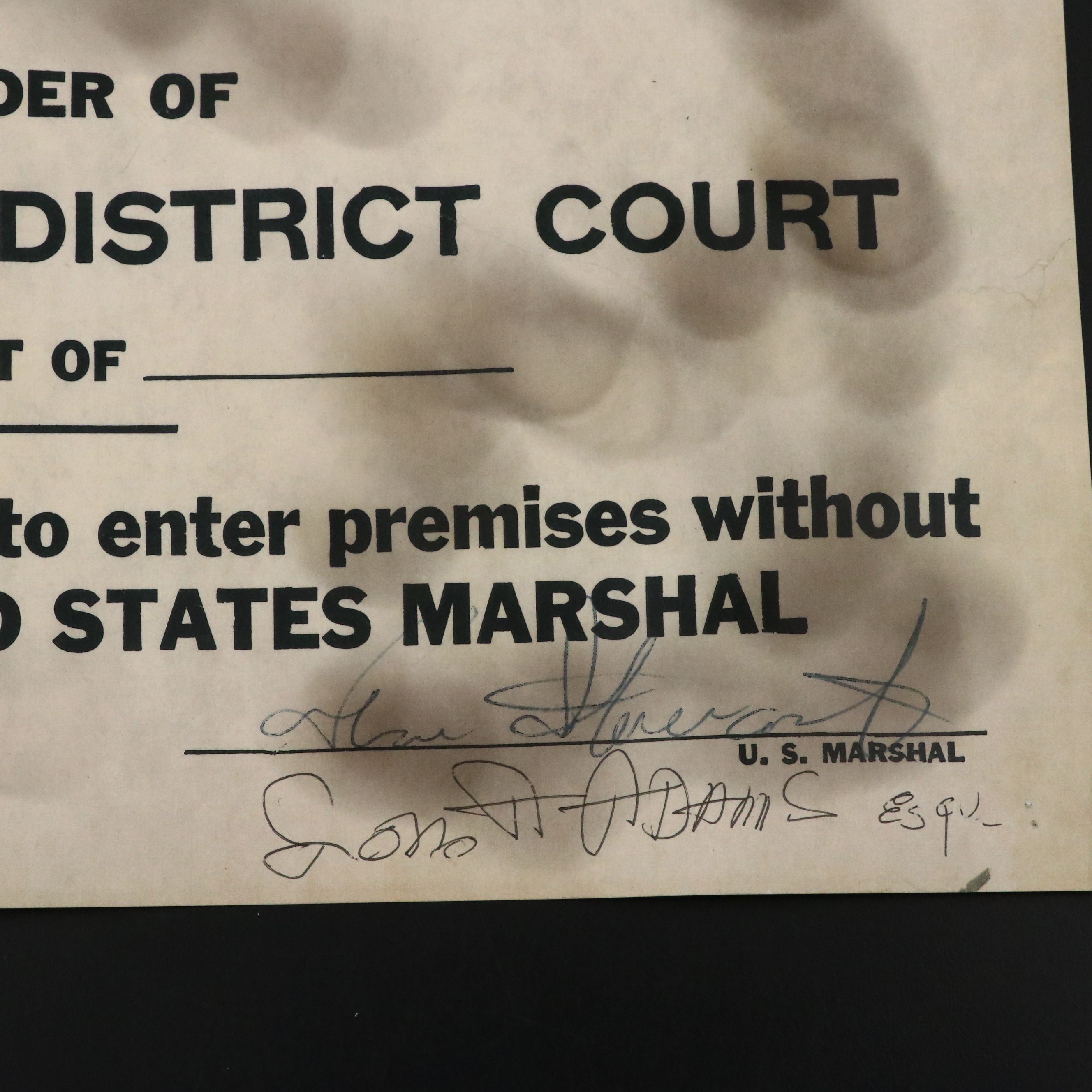 Prohibition Style Whisky Prescription Form with Reproduction Sign