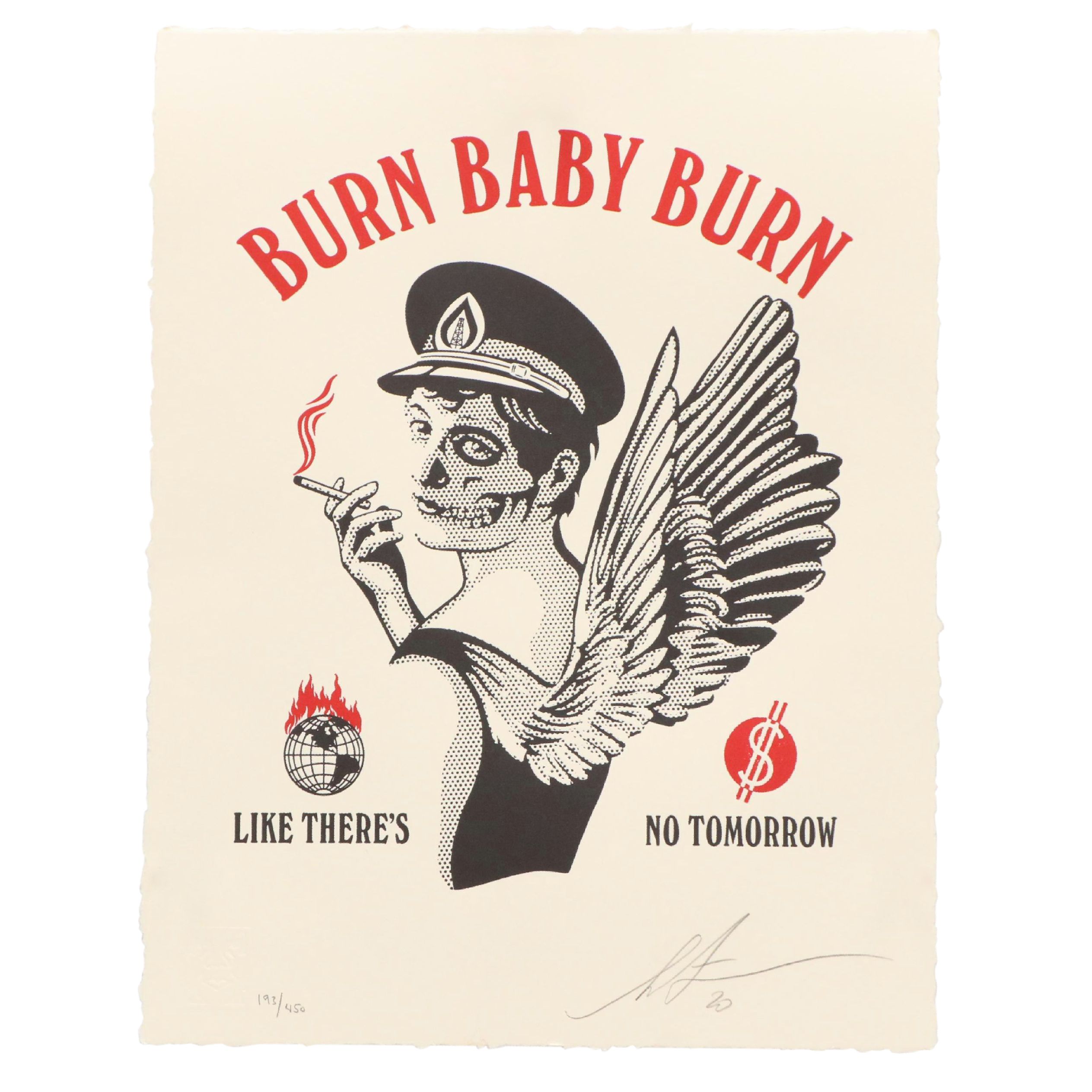 Shepard Fairey Serigraph "Burn Baby Burn"