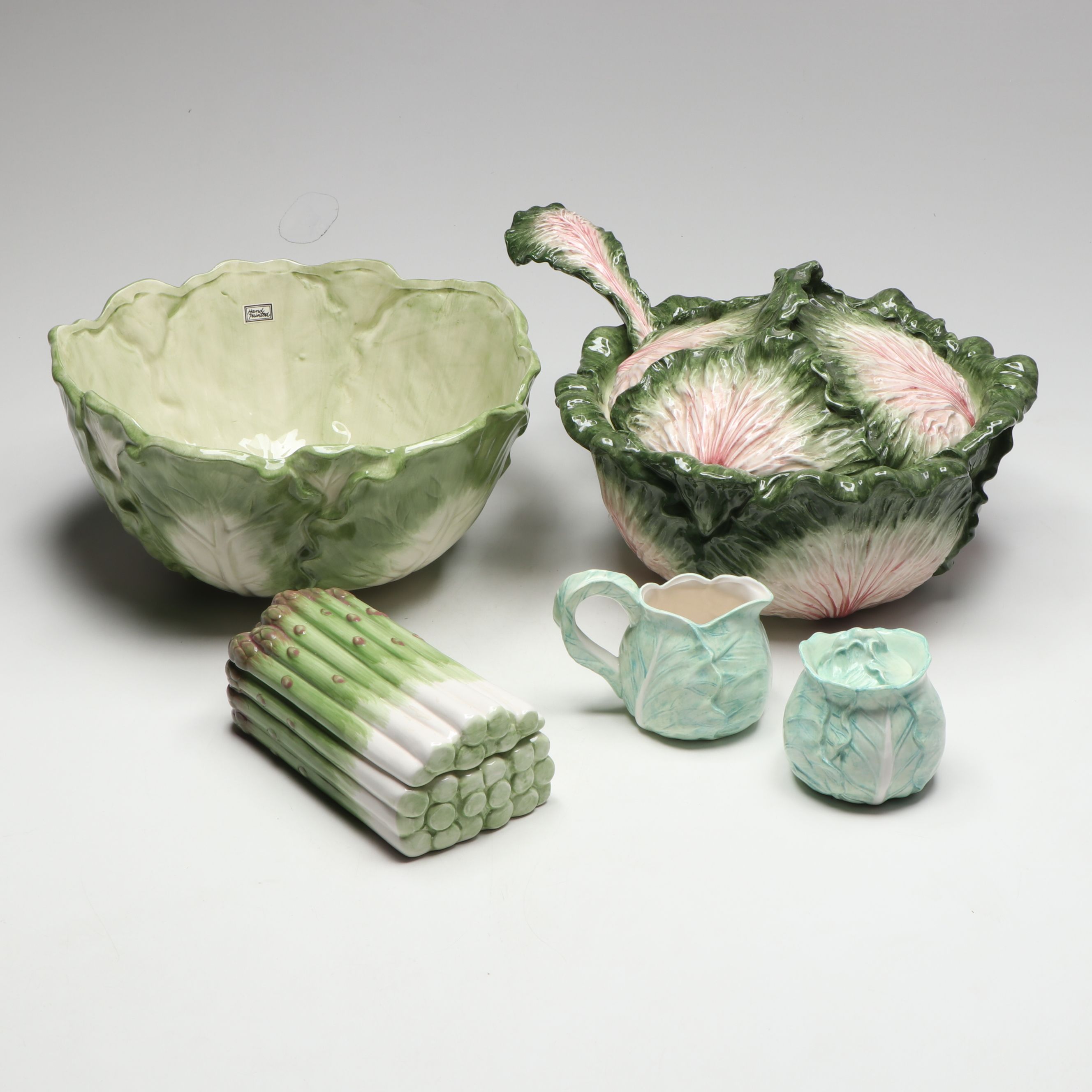 Fitz & Floyd Majolica Porcelain Soup Tureen, Serving Bowl, and More Tableware