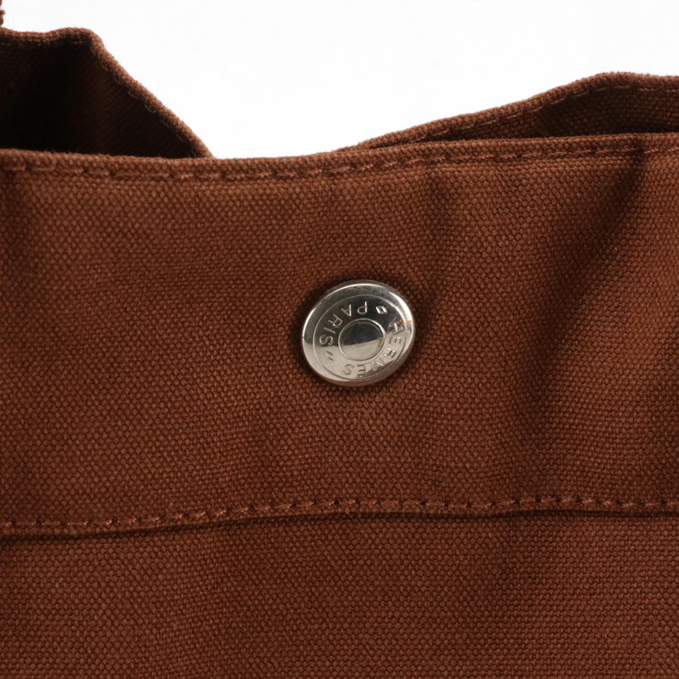 Hermès Cotton Canvas Fourre Tout GM in Rust/Blue