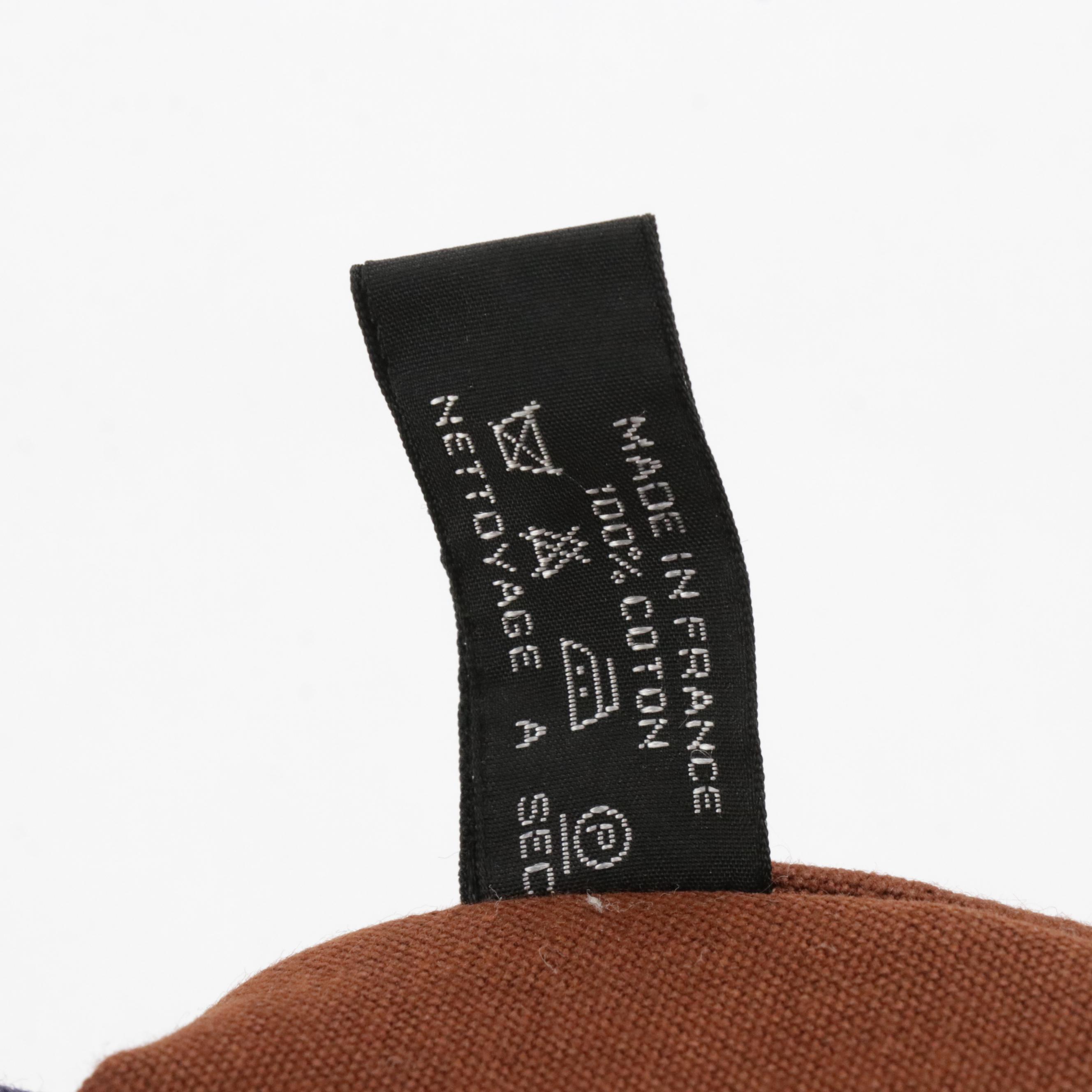 Hermès Cotton Canvas Fourre Tout GM in Rust/Blue