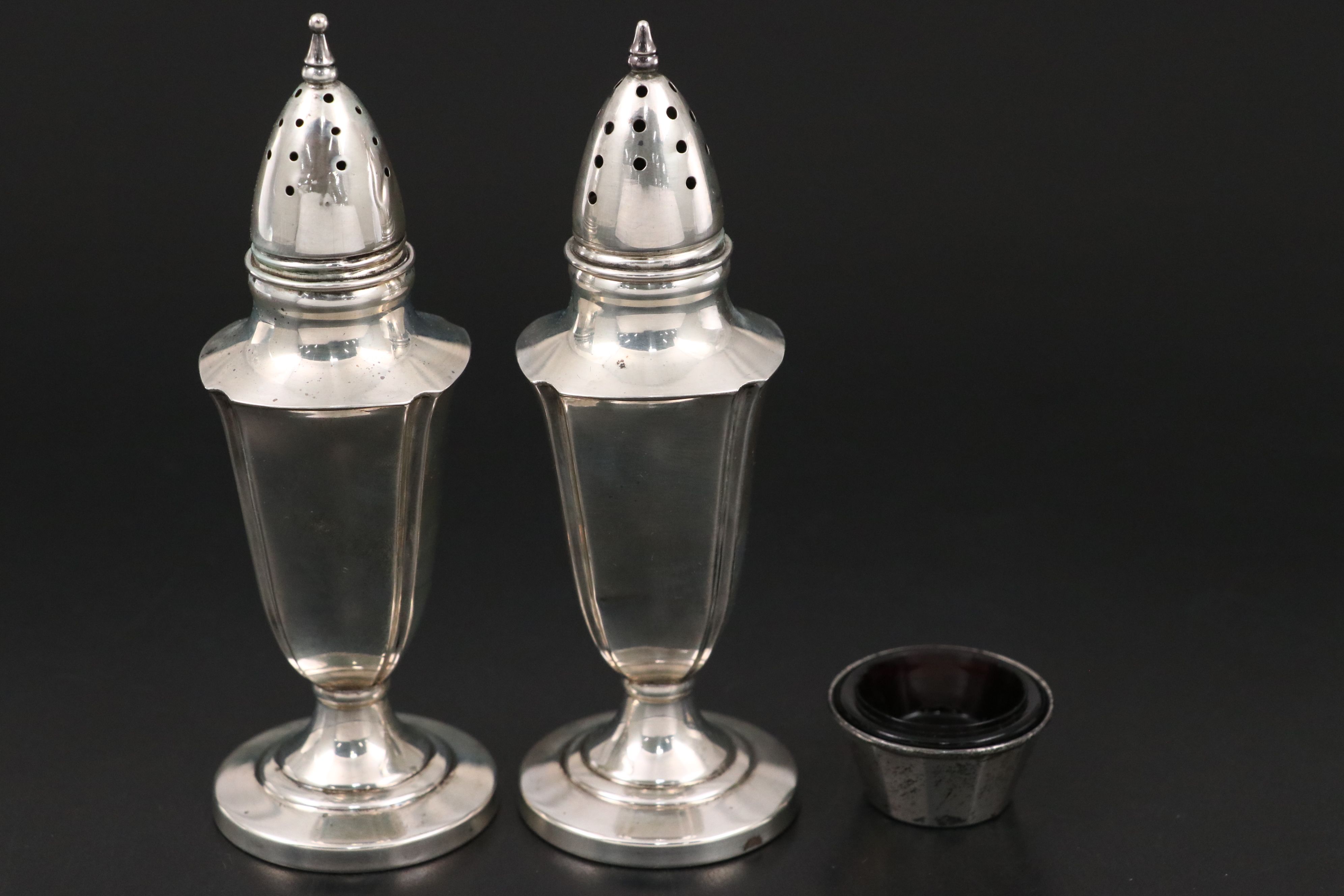 Rogers "Remembrance" Silver Plate Flatware with Sterling Shakers, 20th Century