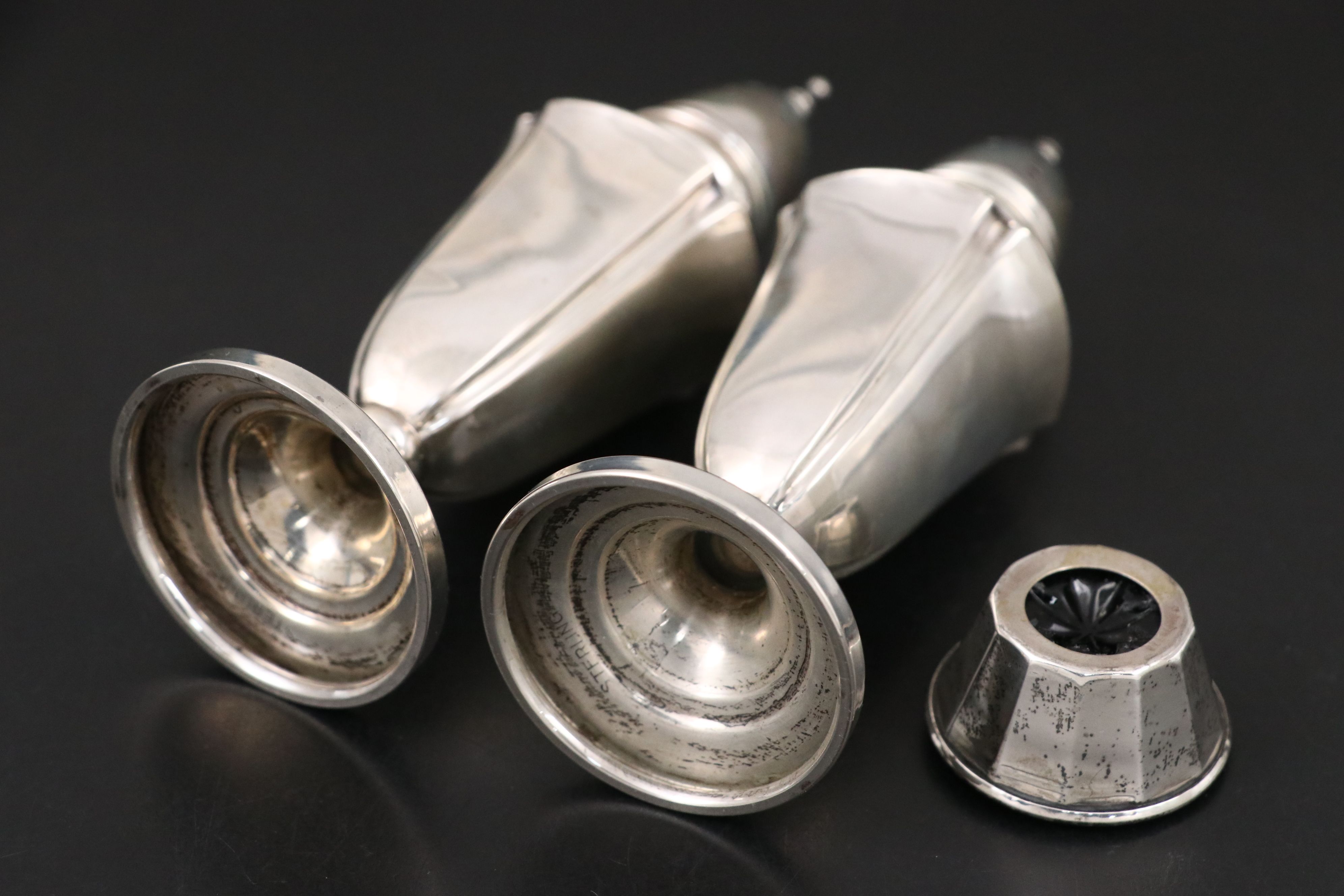 Rogers "Remembrance" Silver Plate Flatware with Sterling Shakers, 20th Century