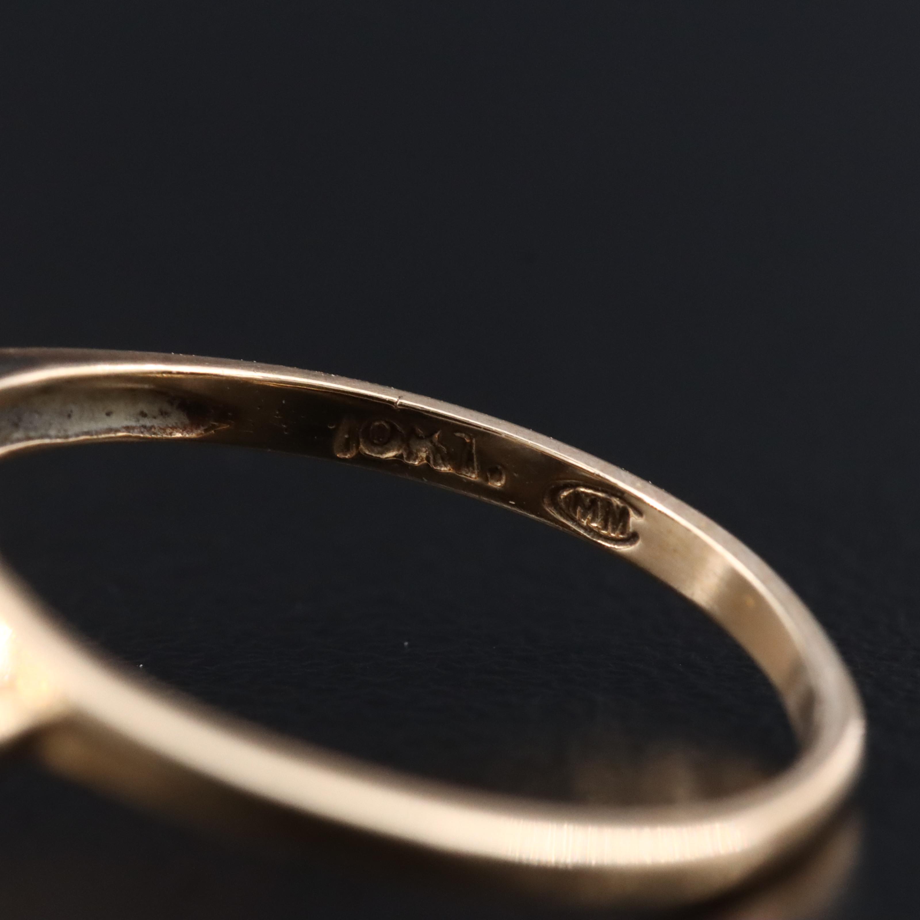 10K Pearl and Serpentine Toi et Moi Ring