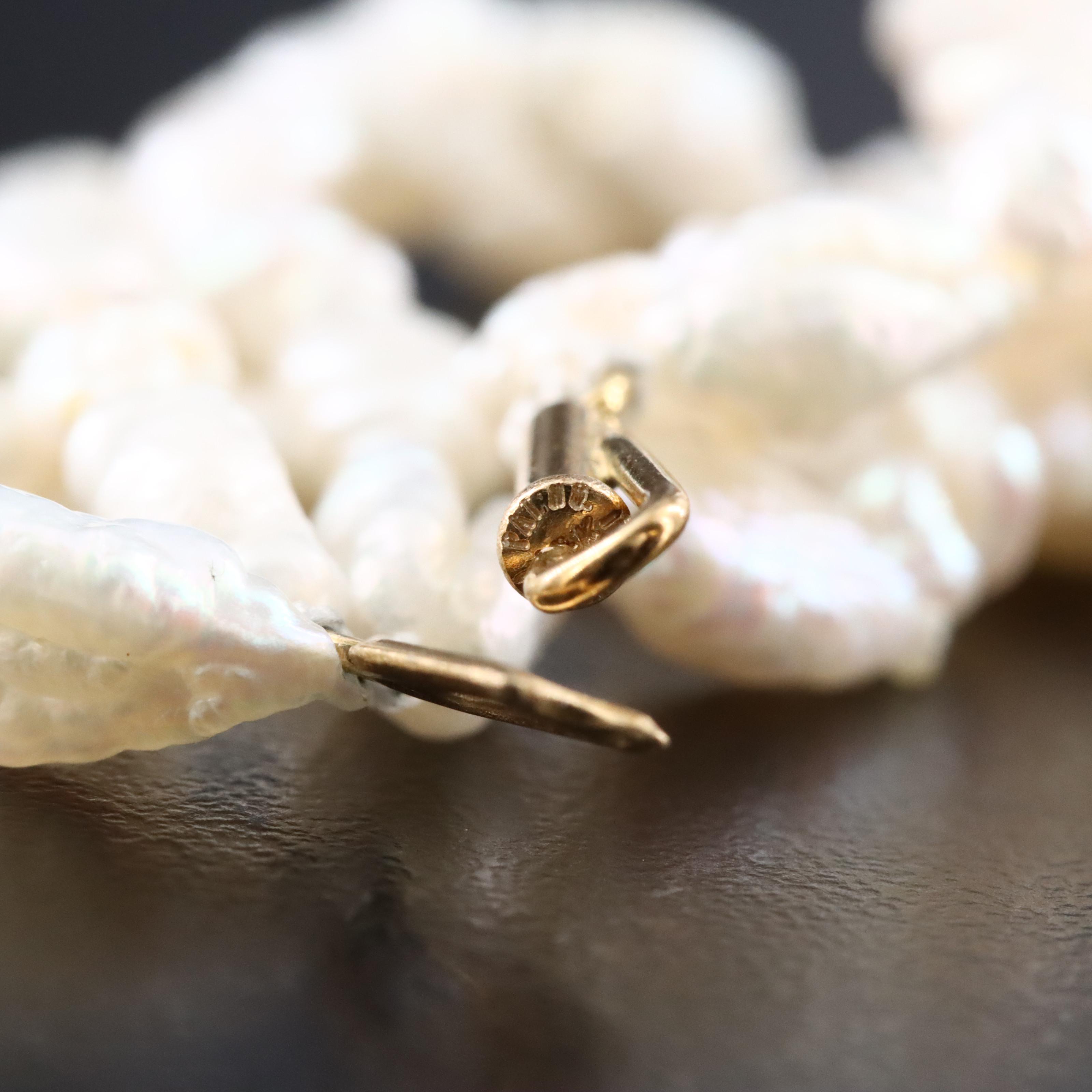 14K Pearl Triple Strand Bracelet