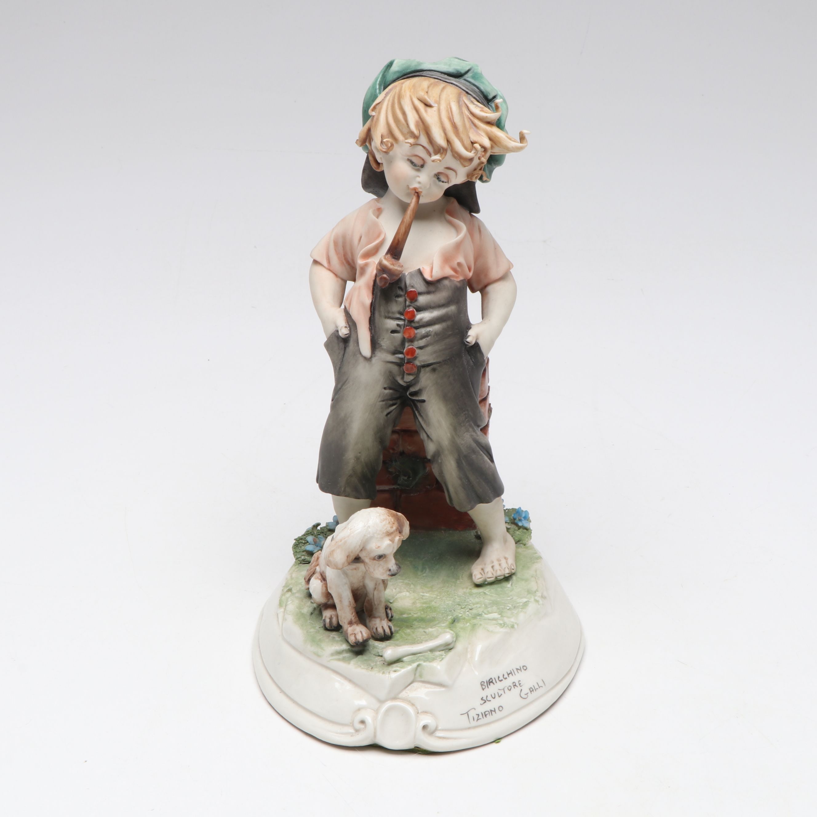 Tiziano Galli and G. Carrè Italian Hand-Painted Porcelain Figures