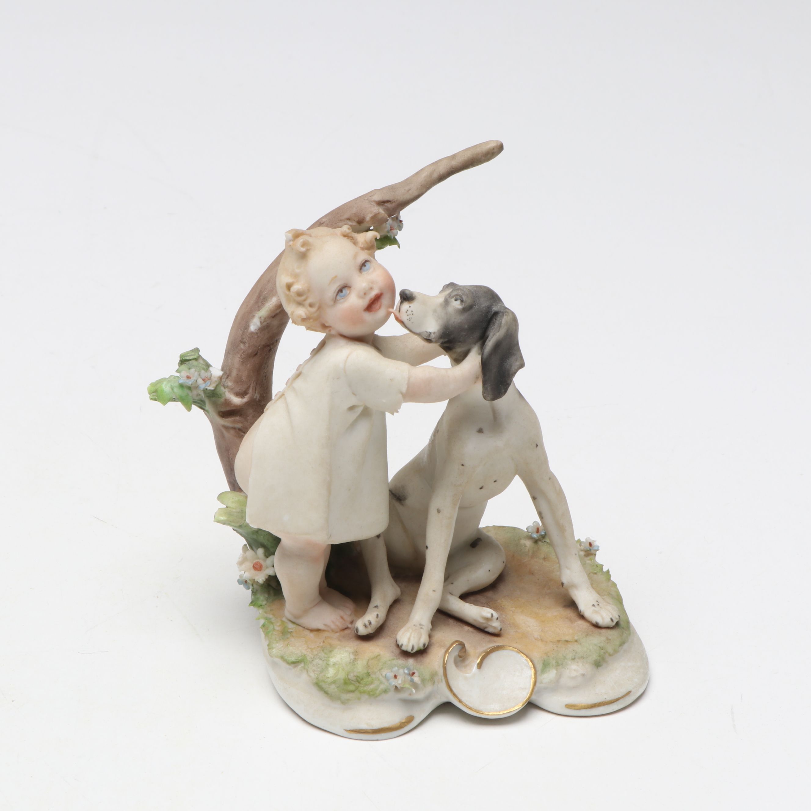 Tiziano Galli and G. Carrè Italian Hand-Painted Porcelain Figures