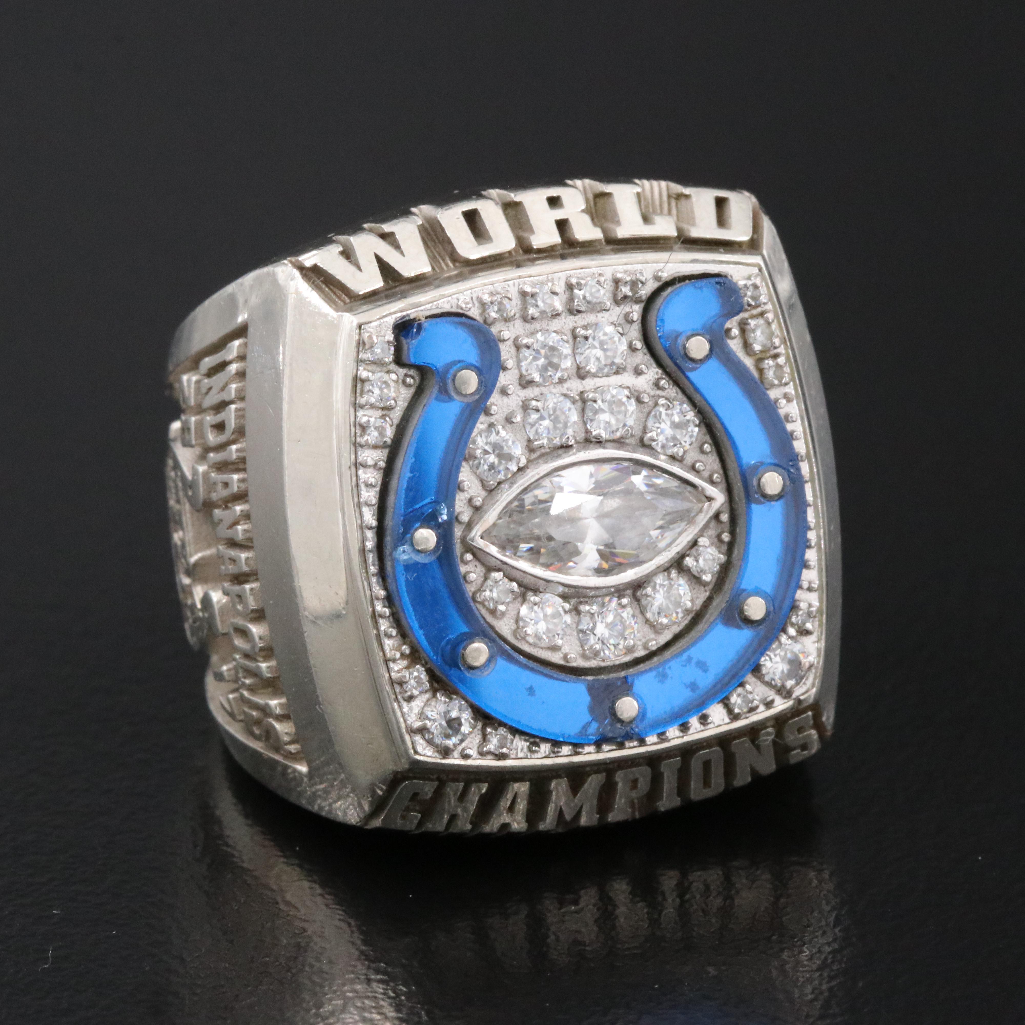 2006 Indianapolis Colts Super Bowl XLI Champions 10K CZ Staff Ring