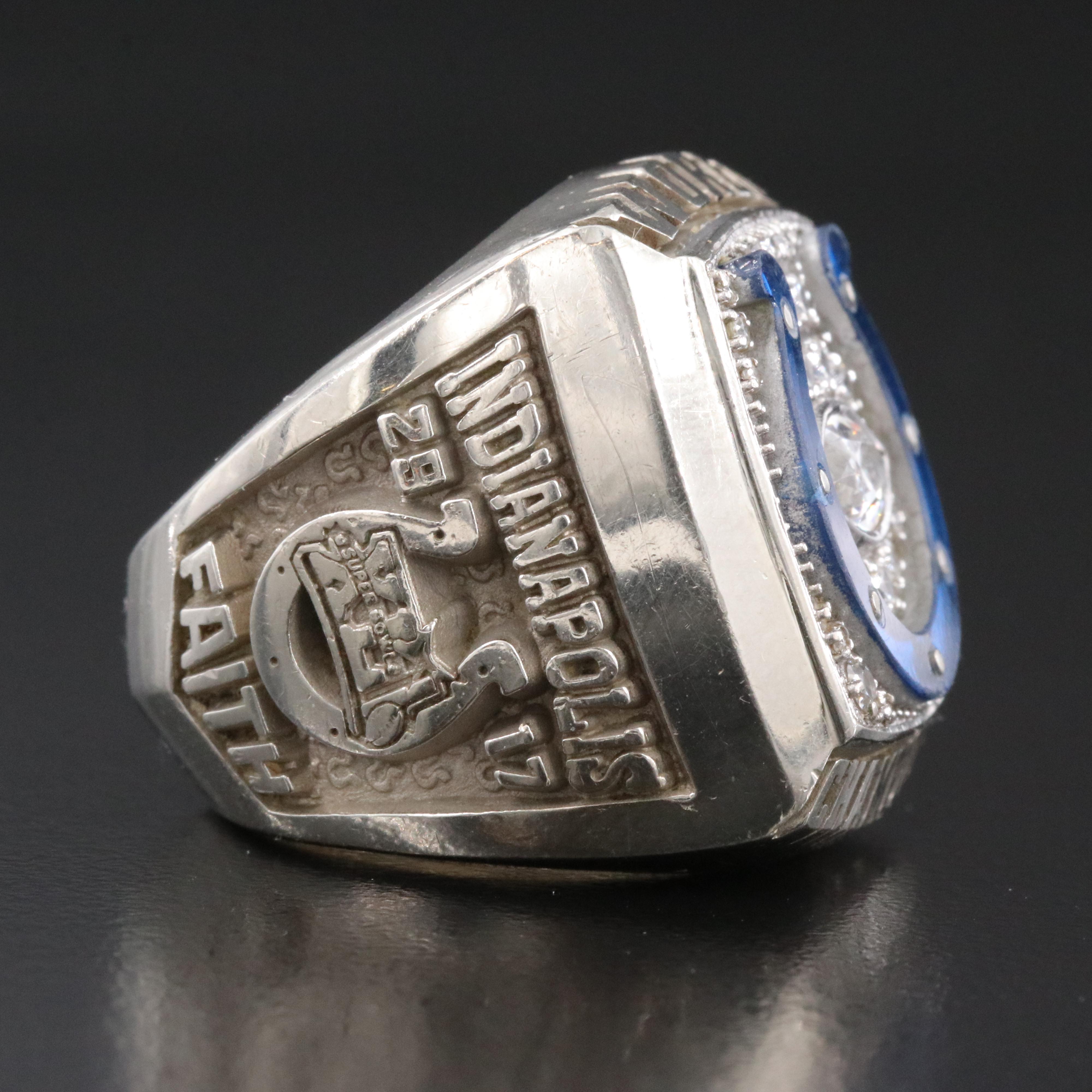 2006 Indianapolis Colts Super Bowl XLI Champions 10K CZ Staff Ring
