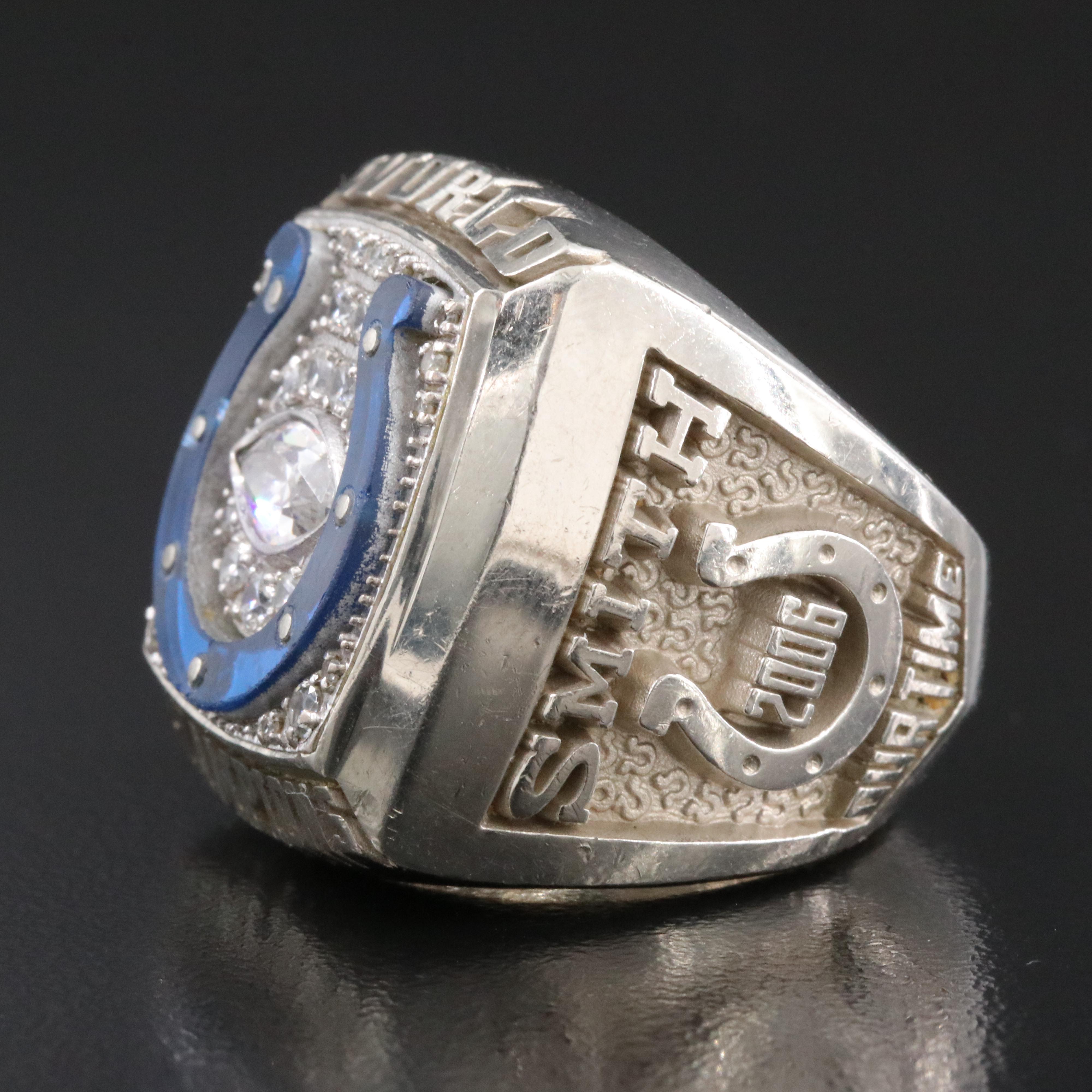 2006 Indianapolis Colts Super Bowl XLI Champions 10K CZ Staff Ring