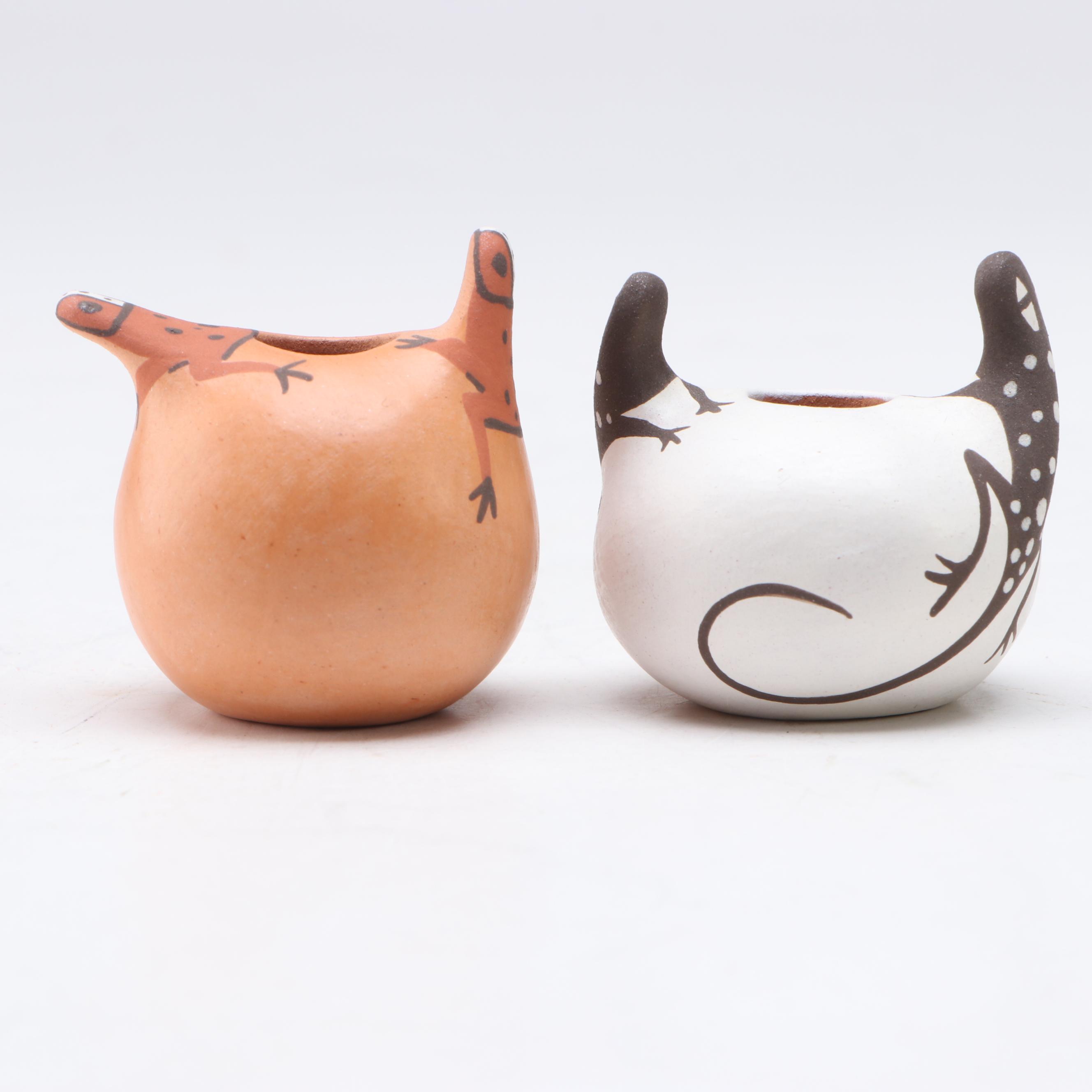Agnes Peynetsa Zuni Pueblo Pair of Seed Pots, 2008