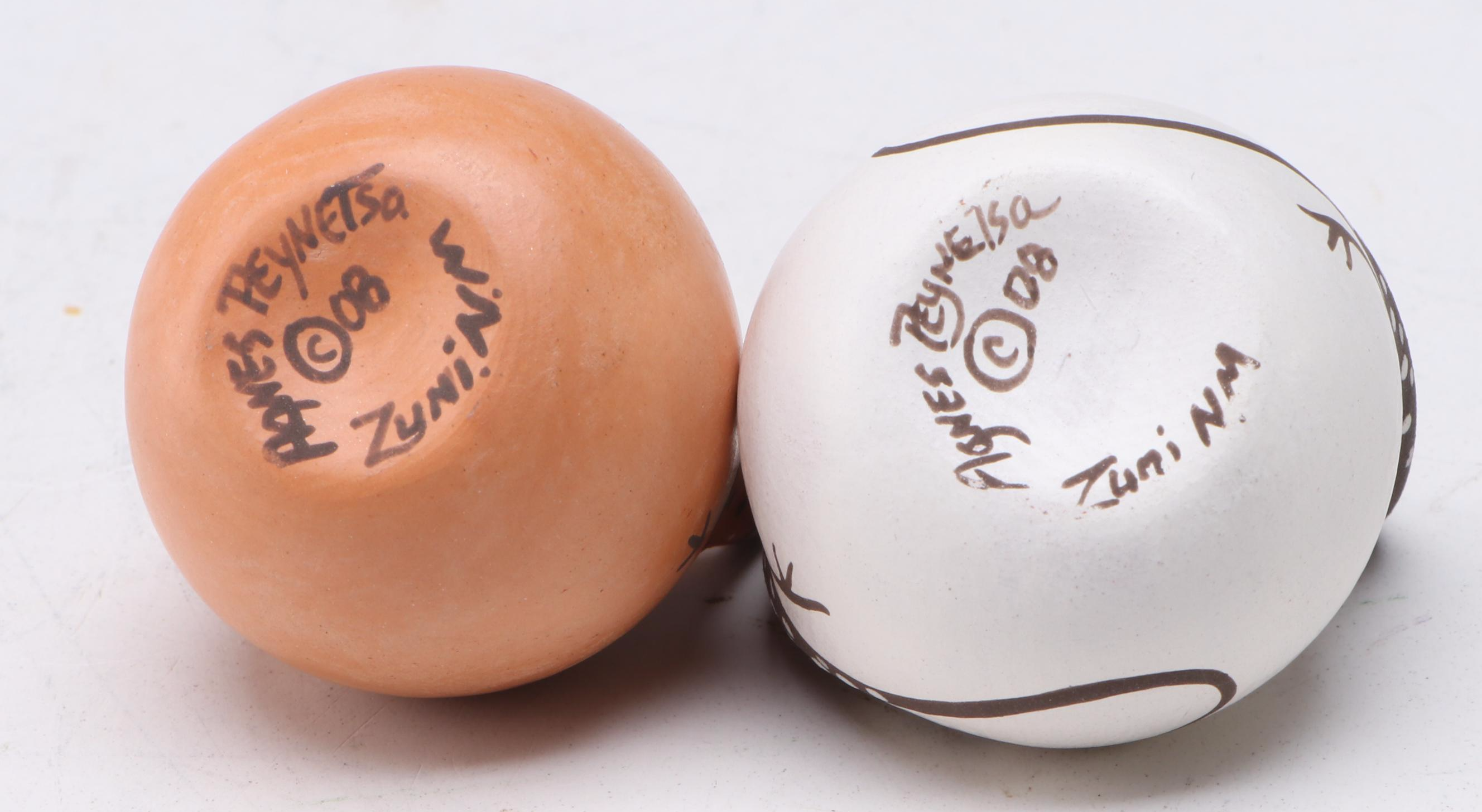 Agnes Peynetsa Zuni Pueblo Pair of Seed Pots, 2008