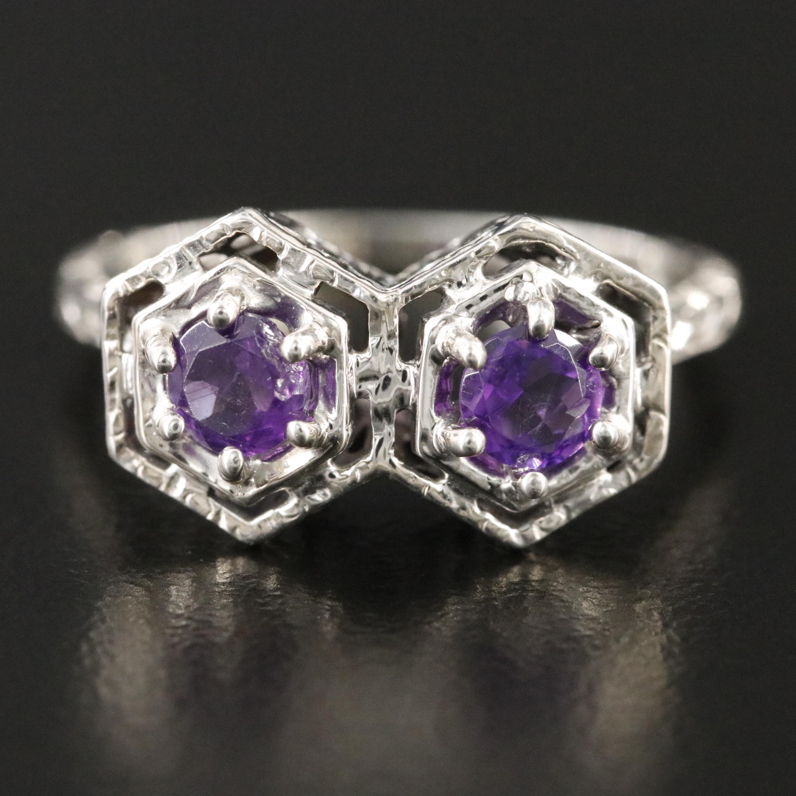 18K Amethyst Ring