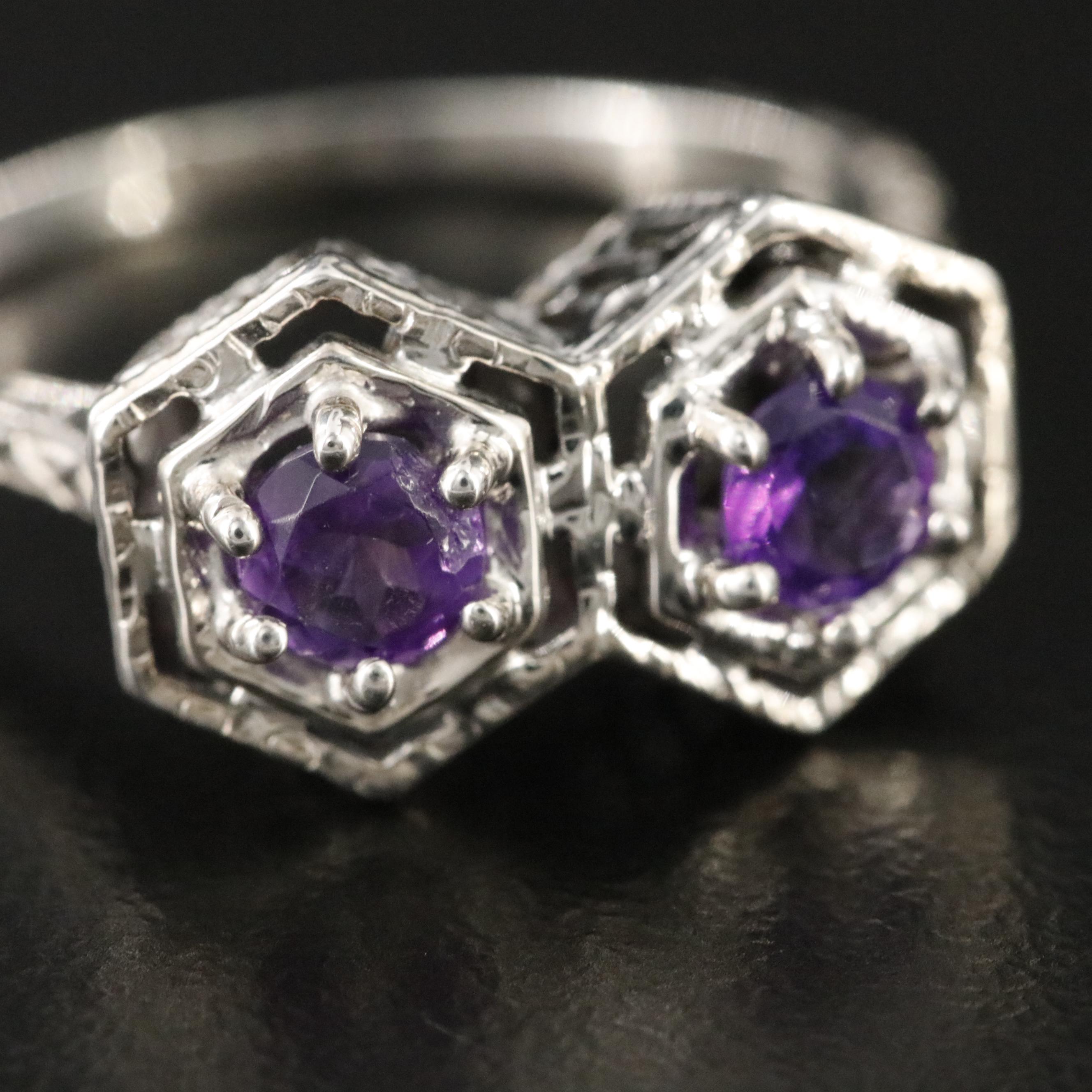18K Amethyst Ring