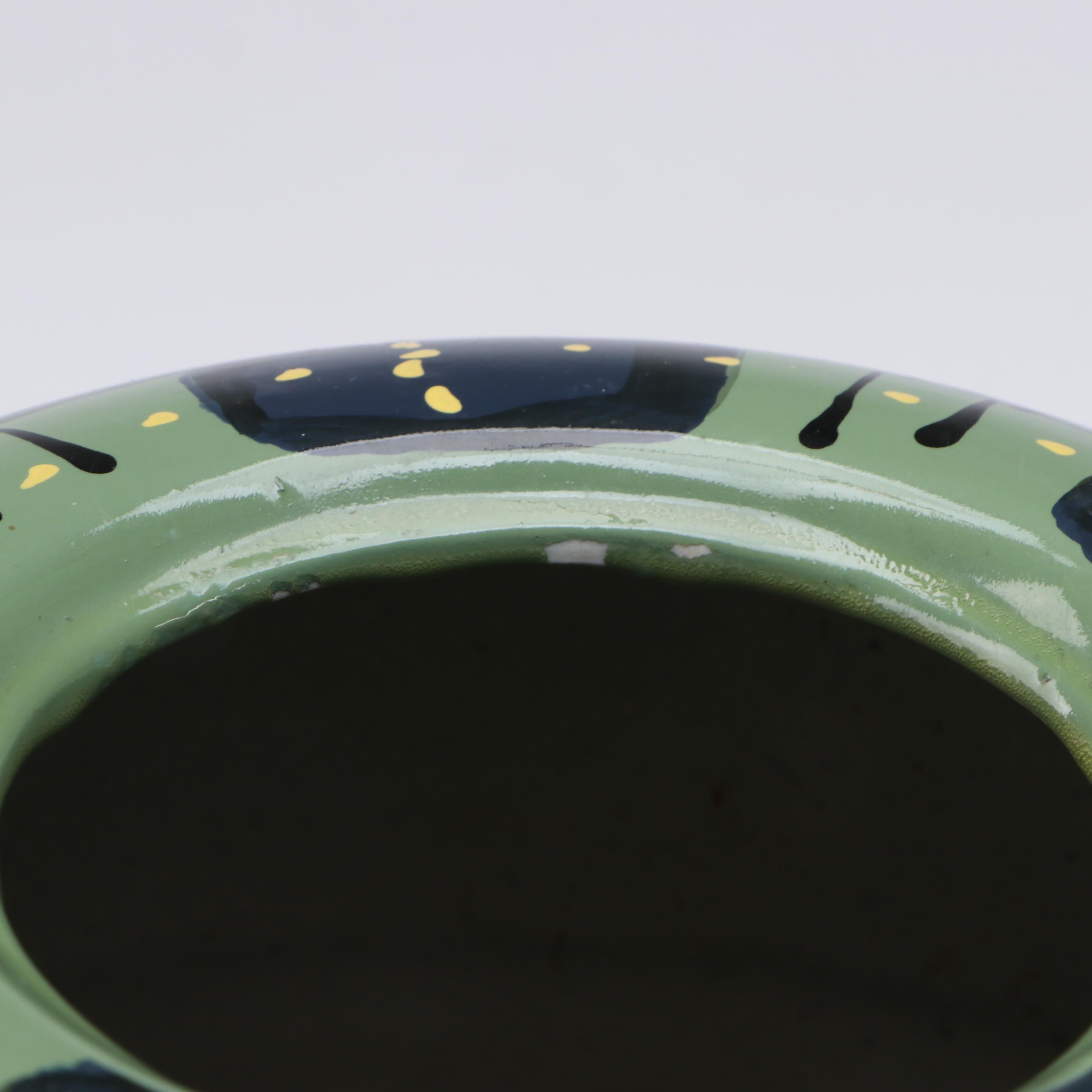 Golf Scene Hand-Painted Ceramic Vase