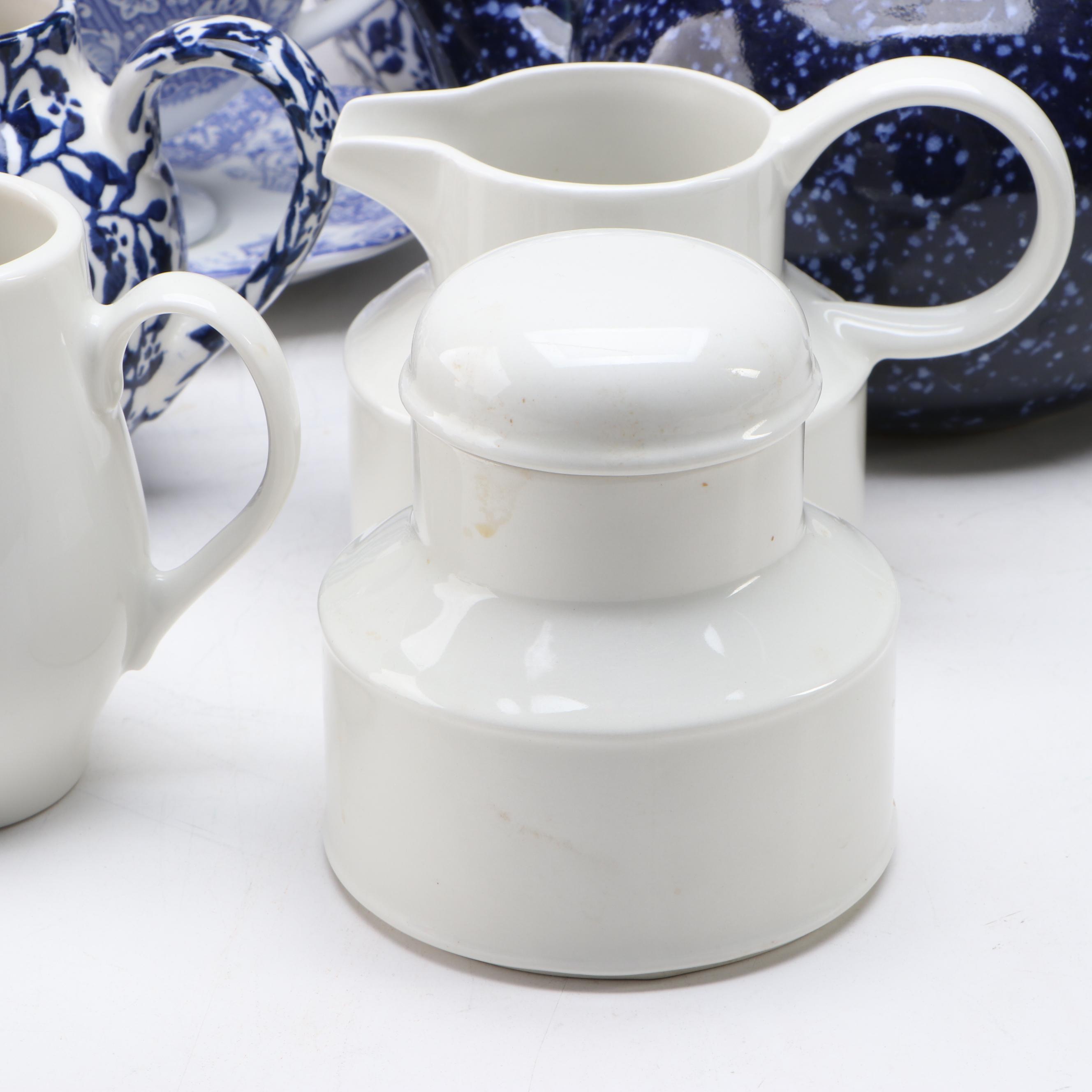 Spode "Festival" Gravy Boat with Otagiri Teapot and Other English Tableware