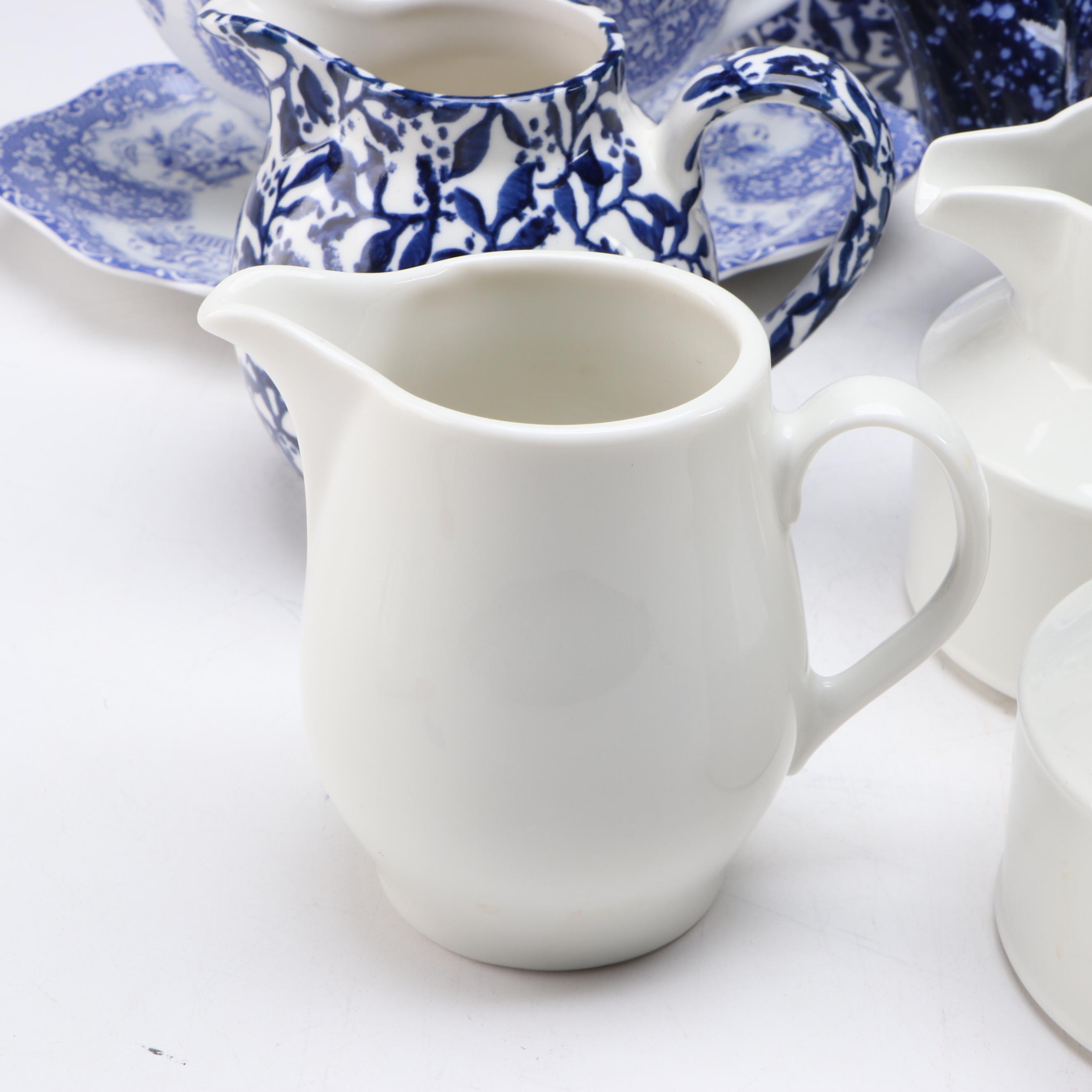 Spode "Festival" Gravy Boat with Otagiri Teapot and Other English Tableware