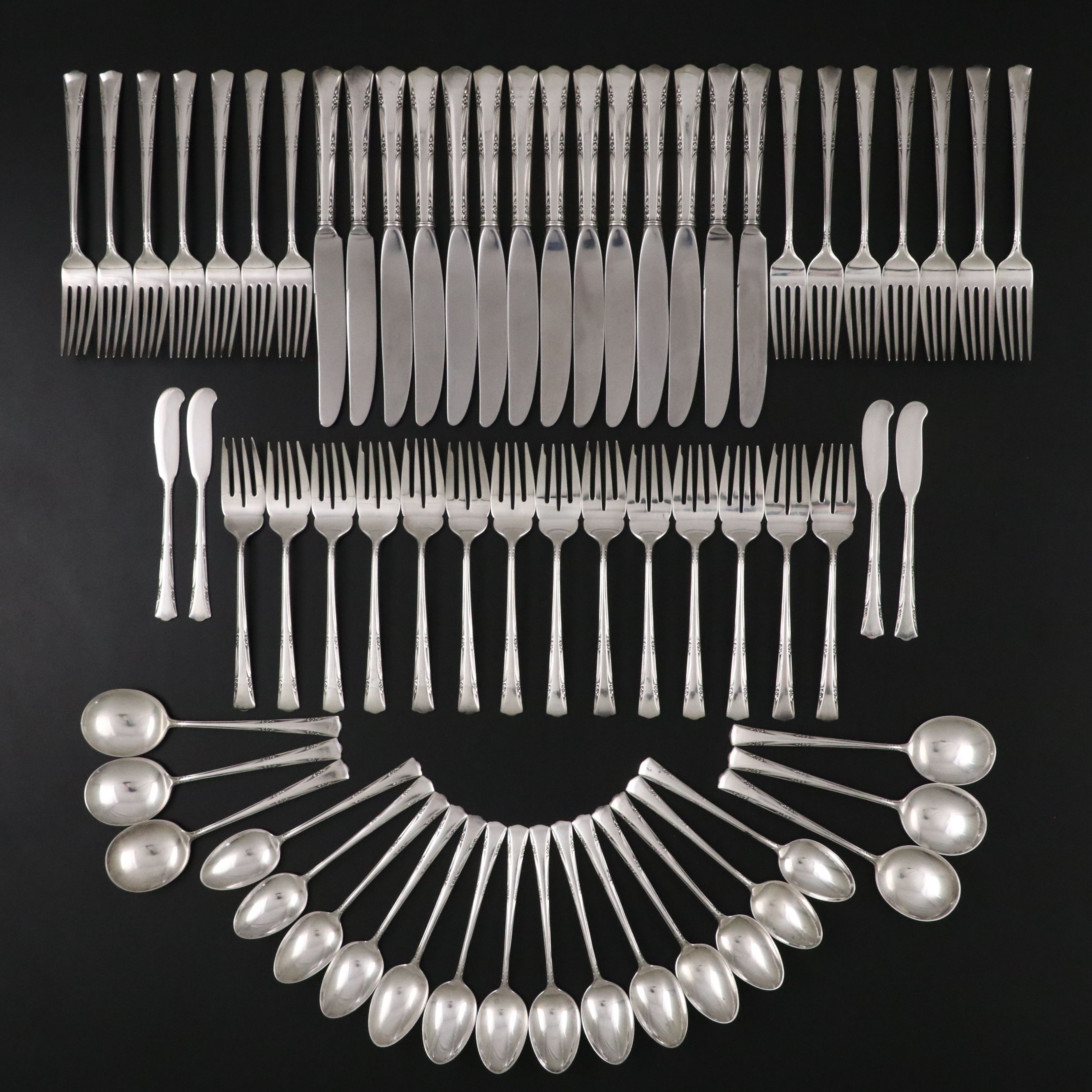 Gorham "Greenbrier" Sterling Silver Flatware, 1938-1991
