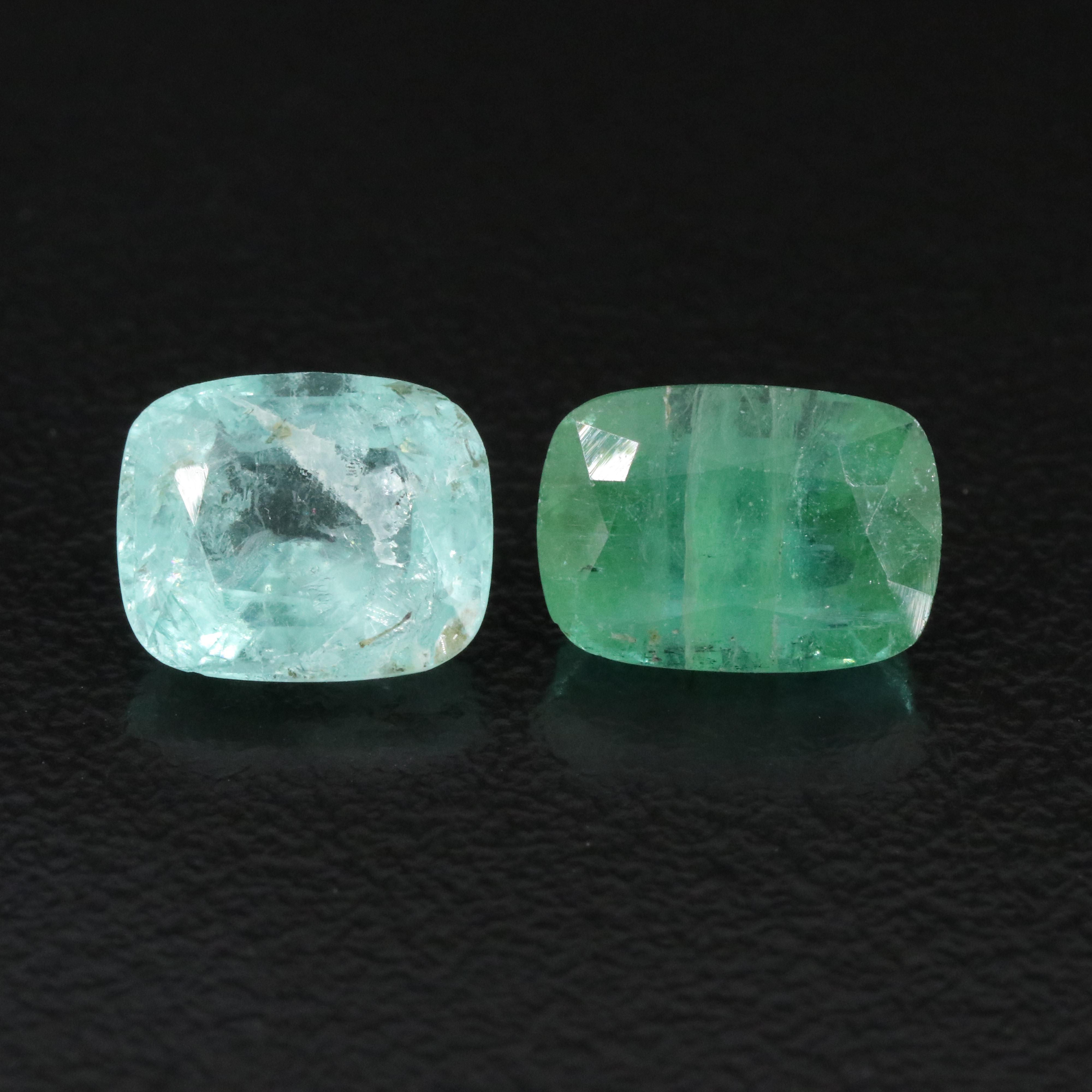 Loose 6.34 CTW Emerald and Green Beryl