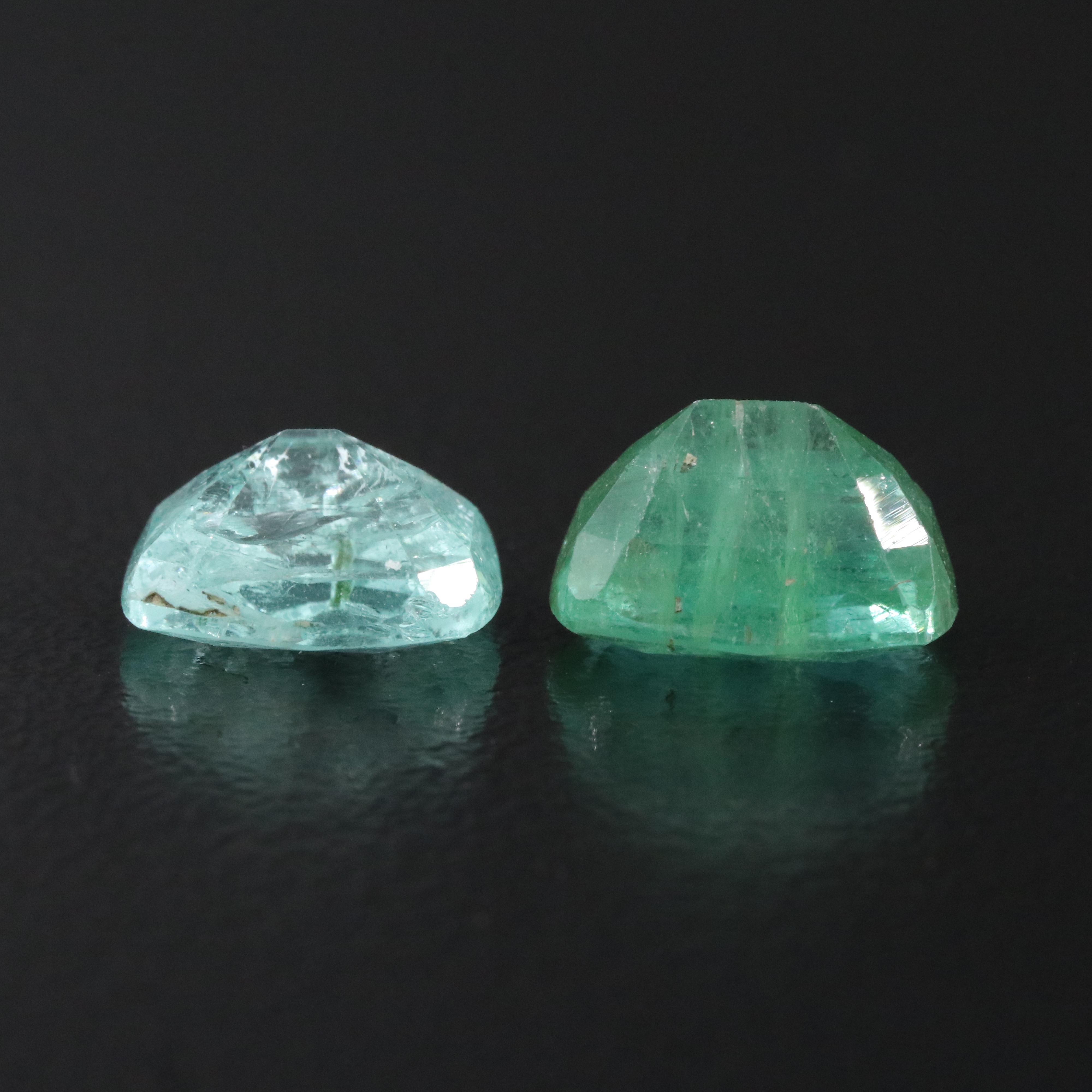 Loose 6.34 CTW Emerald and Green Beryl