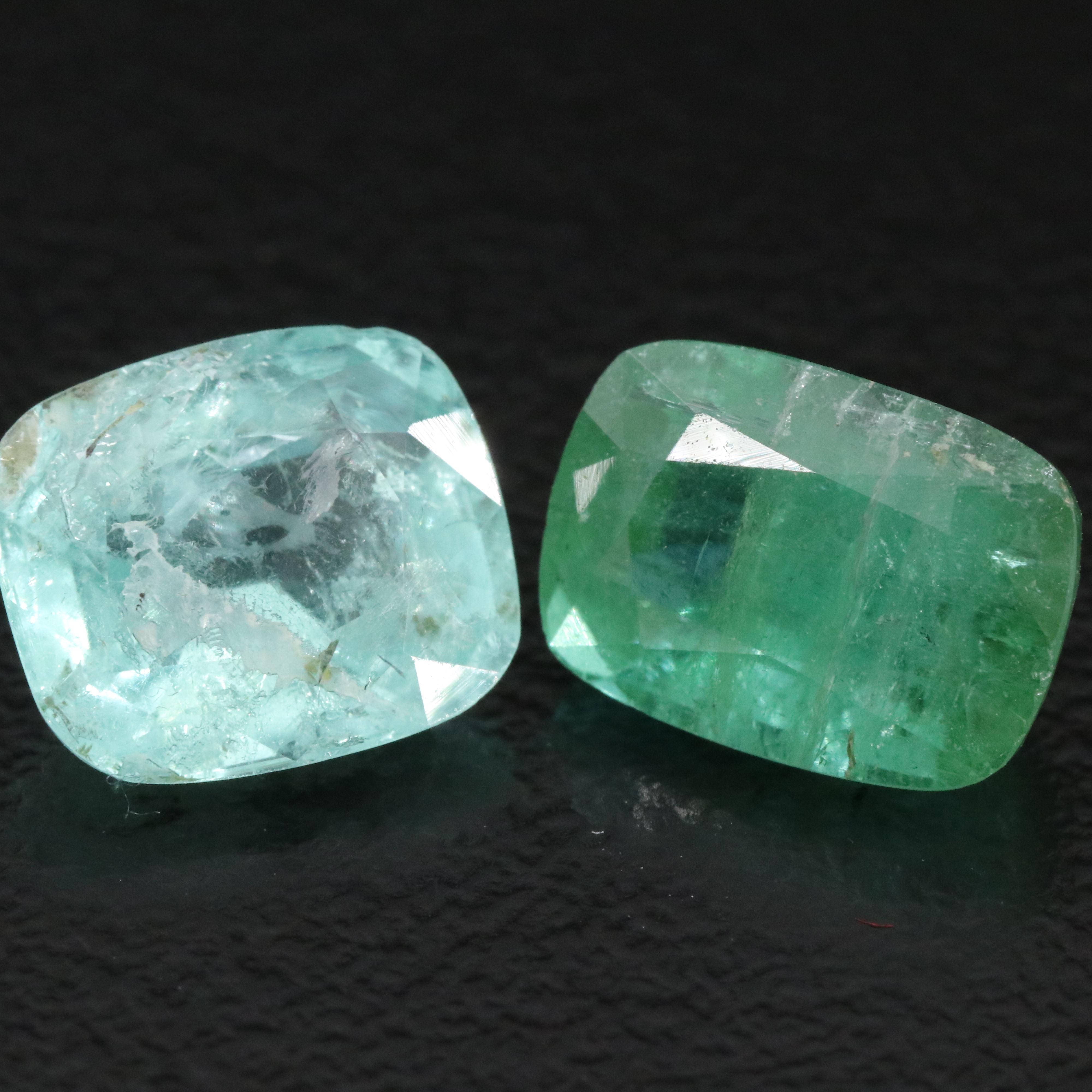 Loose 6.34 CTW Emerald and Green Beryl