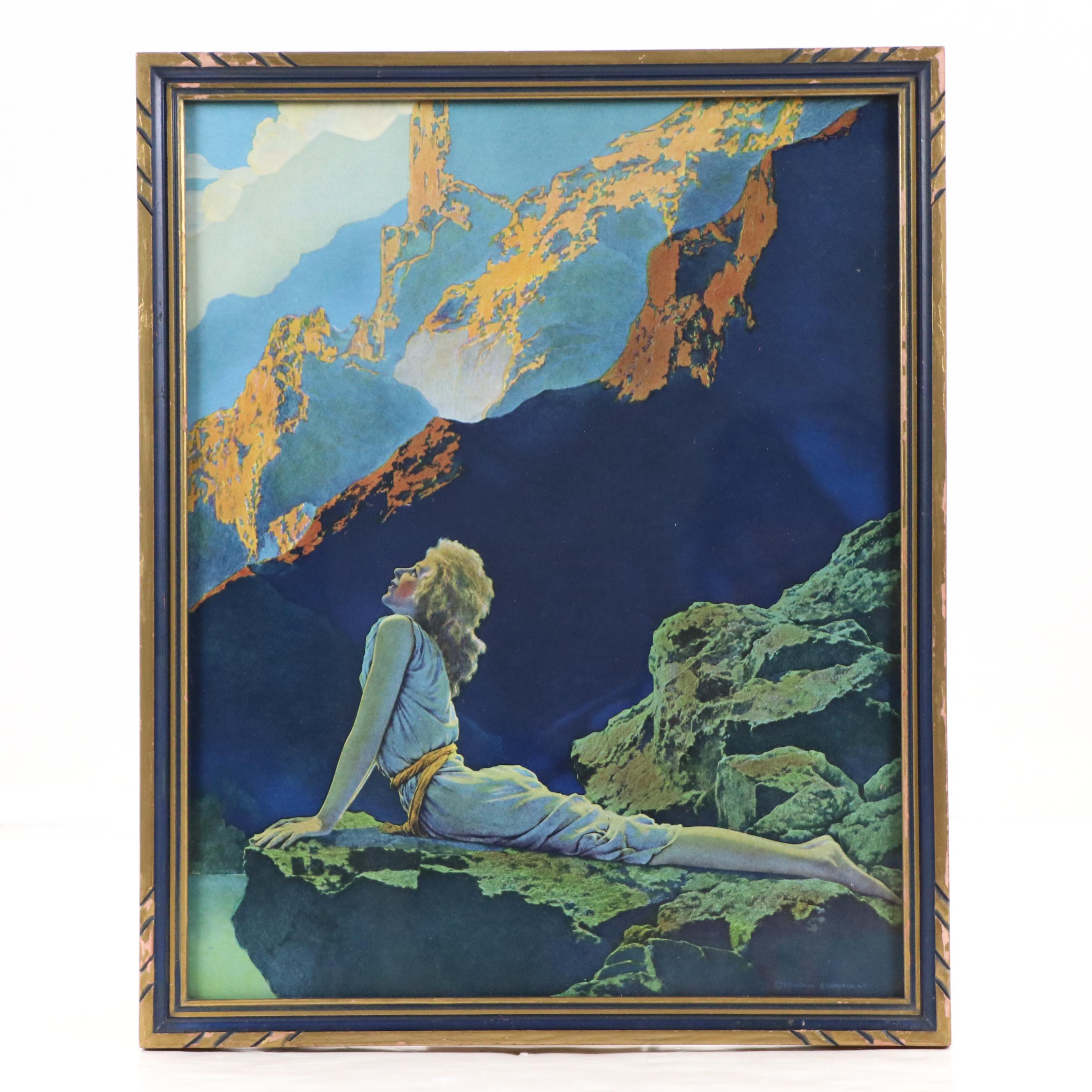 After Maxfield Parrish Offset Lithograph "Wild Geese" and More, Mid-20th Century