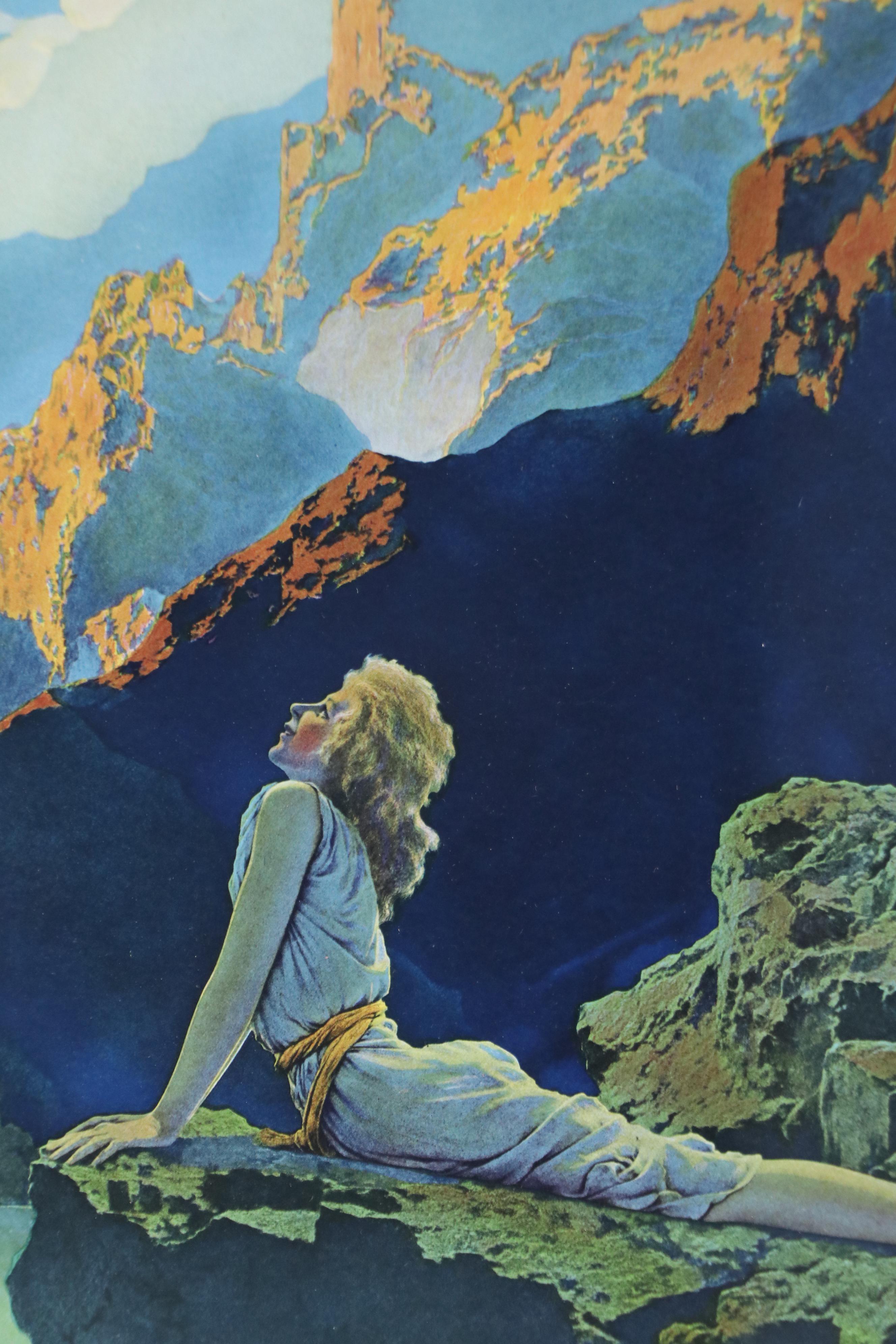 After Maxfield Parrish Offset Lithograph "Wild Geese" and More, Mid-20th Century