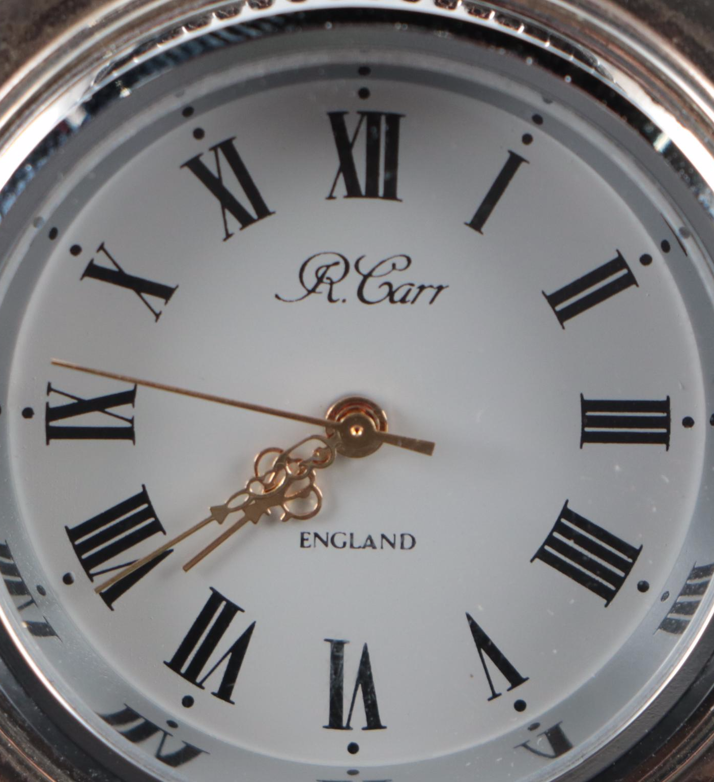 Carrs Sterling Silver Desk Clock and Picture Frames