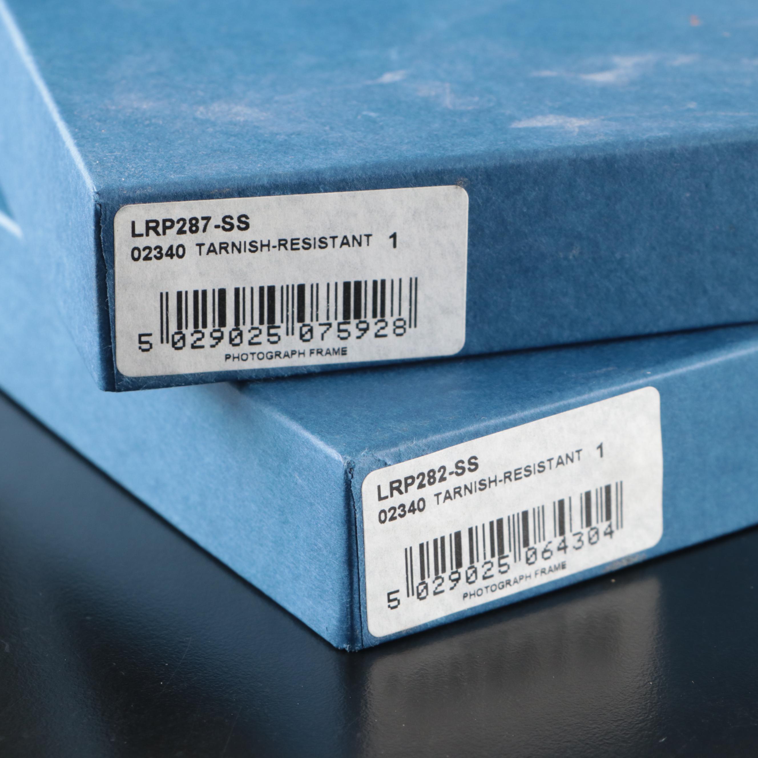 Carrs Sterling Silver Desk Clock and Picture Frames