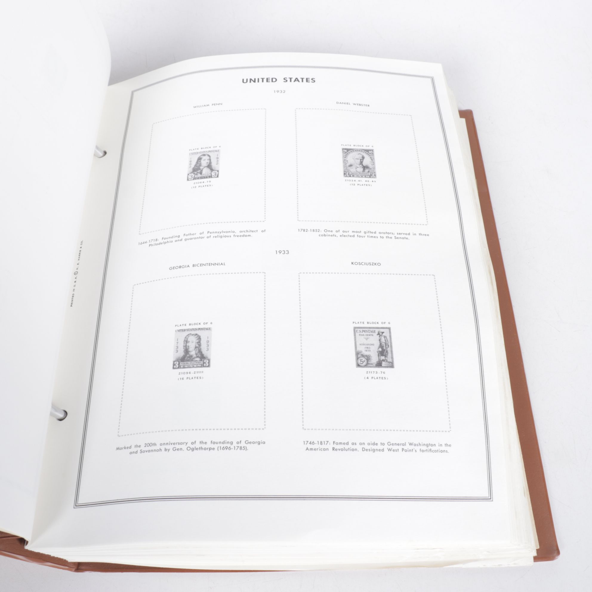 U.S. Unused Block Stamp Collection, Mid-20th Century