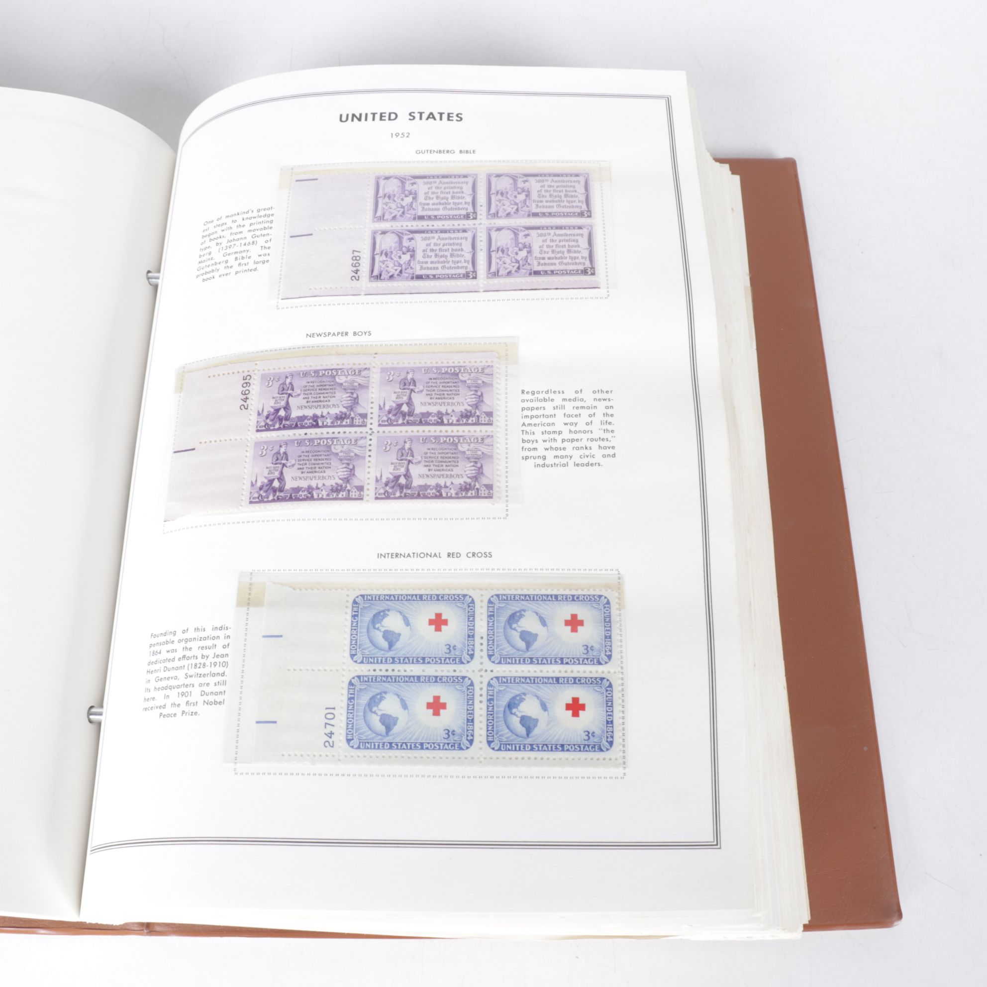 U.S. Unused Block Stamp Collection, Mid-20th Century