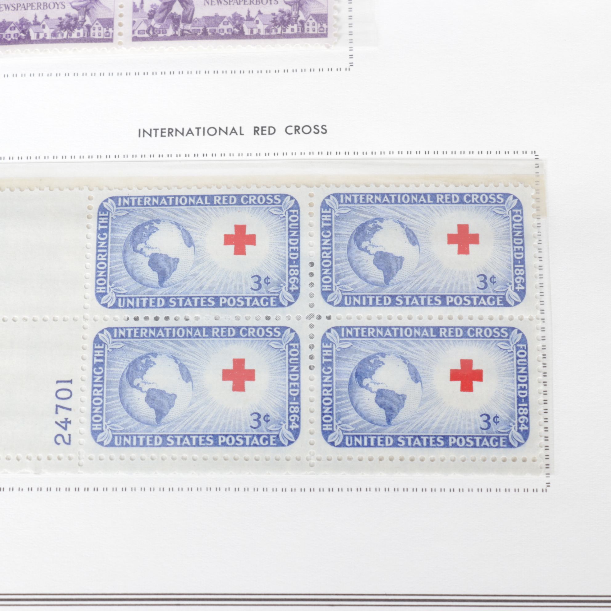 U.S. Unused Block Stamp Collection, Mid-20th Century