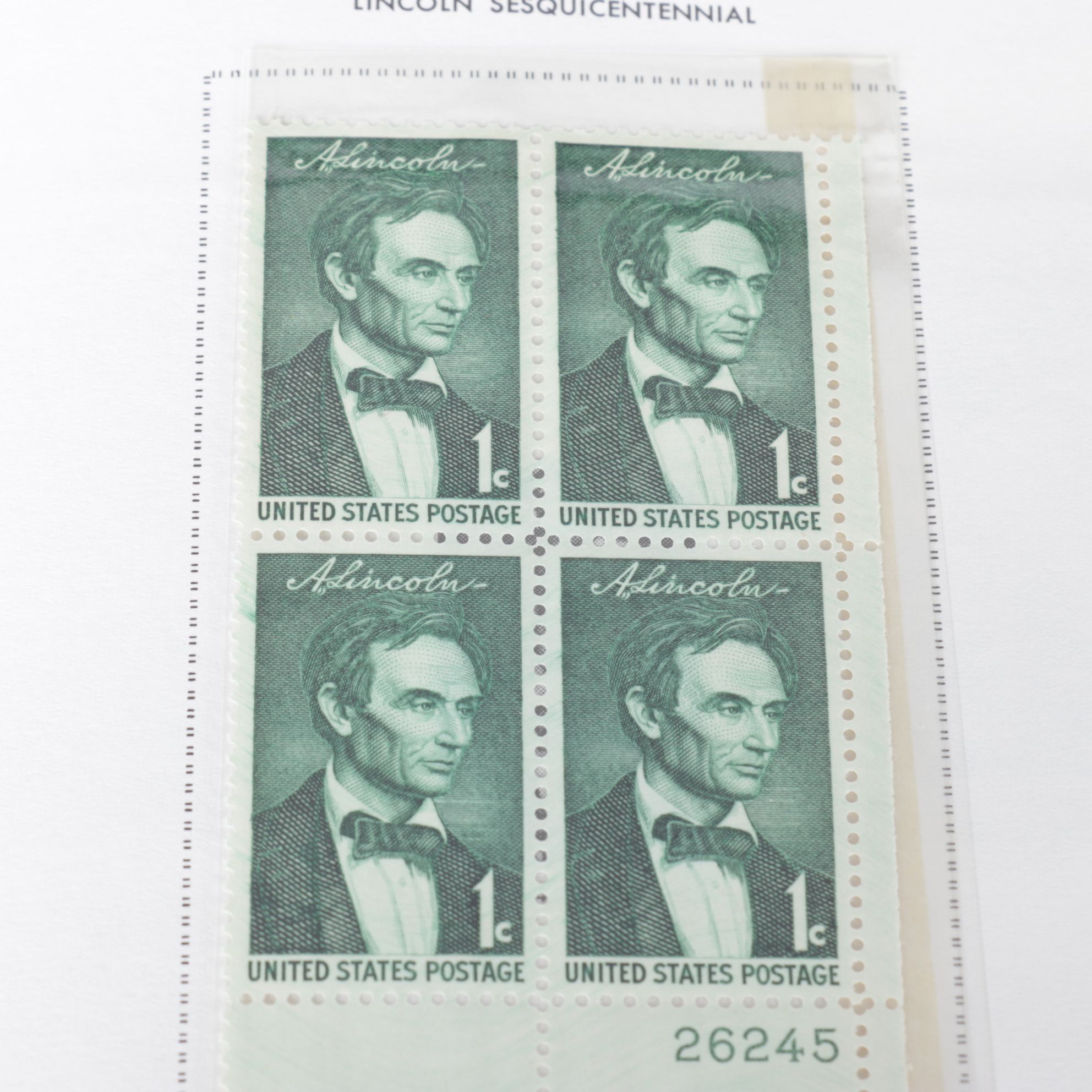 U.S. Unused Block Stamp Collection, Mid-20th Century