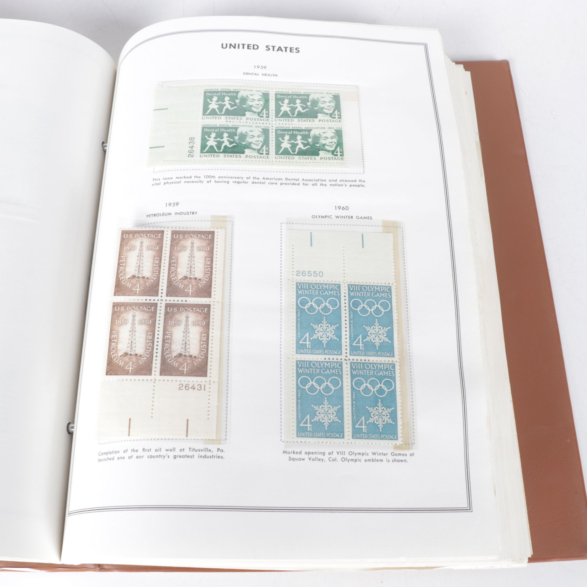 U.S. Unused Block Stamp Collection, Mid-20th Century